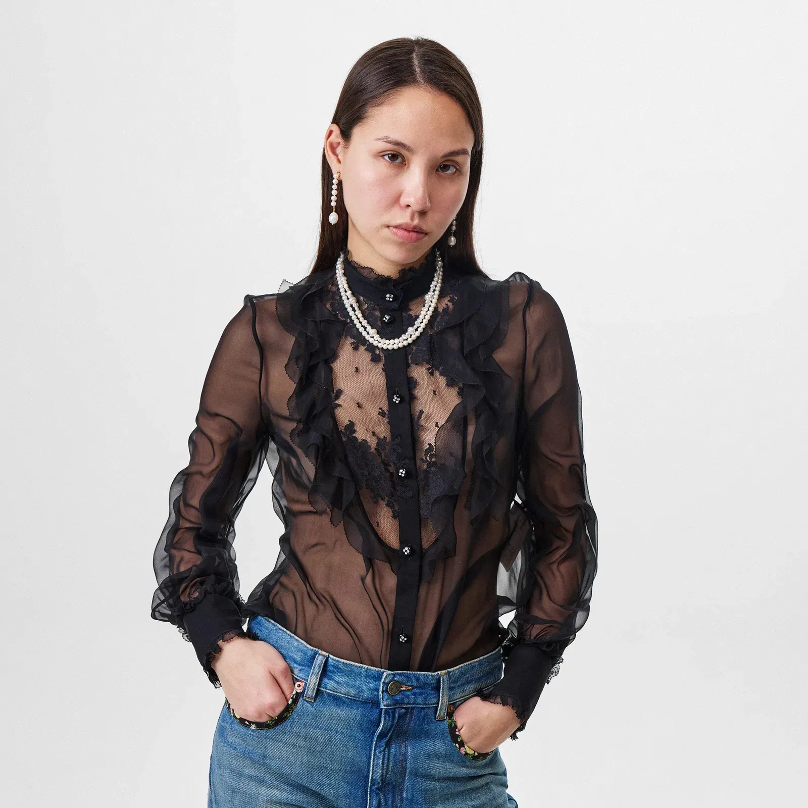 Sheer Chiffon Blouse
