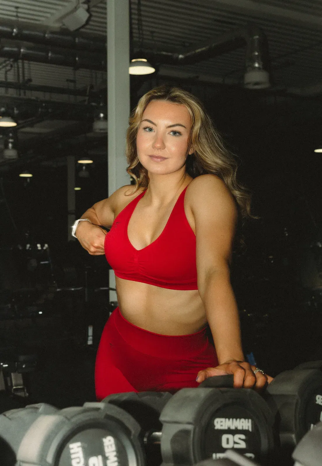 Gymshark Lift Seamless Sports Bra - Carmine Red