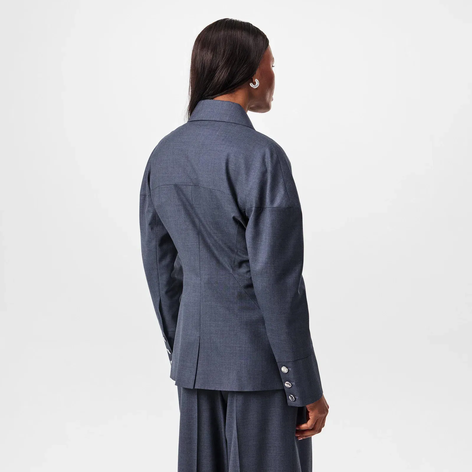 Wool Long Sleeve Slim Fit Blazer