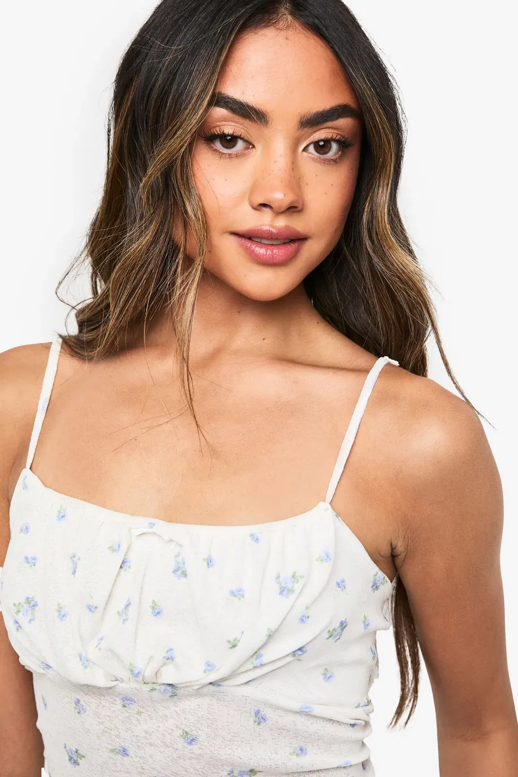 Ditsy Printed Mesh Cami