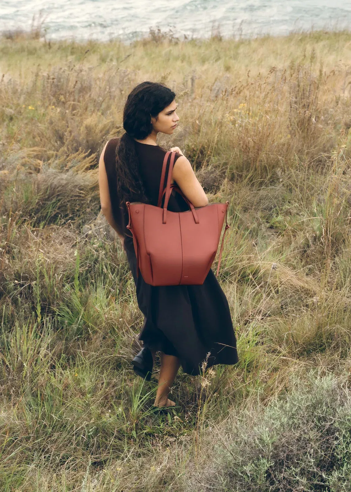 Polene Cyme Tote Textured Terracotta