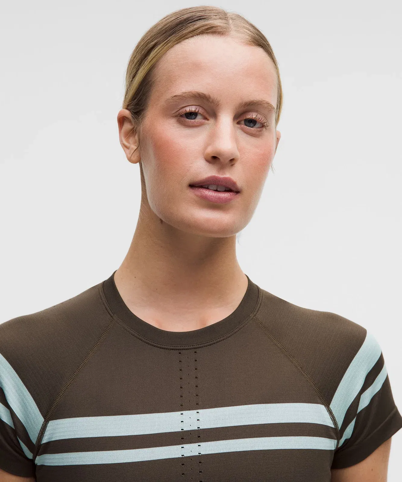 Lululemon Women's Swiftly Tech Cropped Short-Sleeve Shirt 2.0 *Stripe