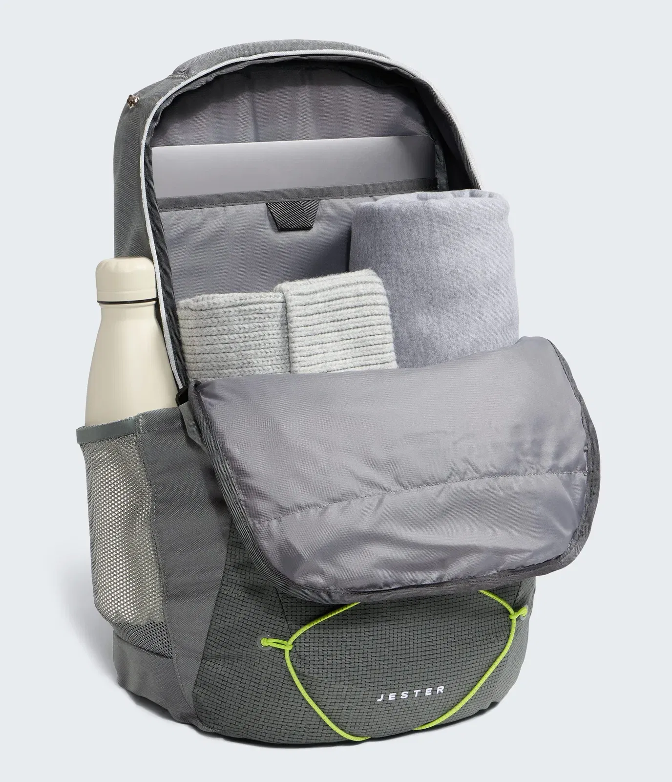 The North Face Jester Backpack Anthracite Grey-Smoked Pearl-Fizz Lime