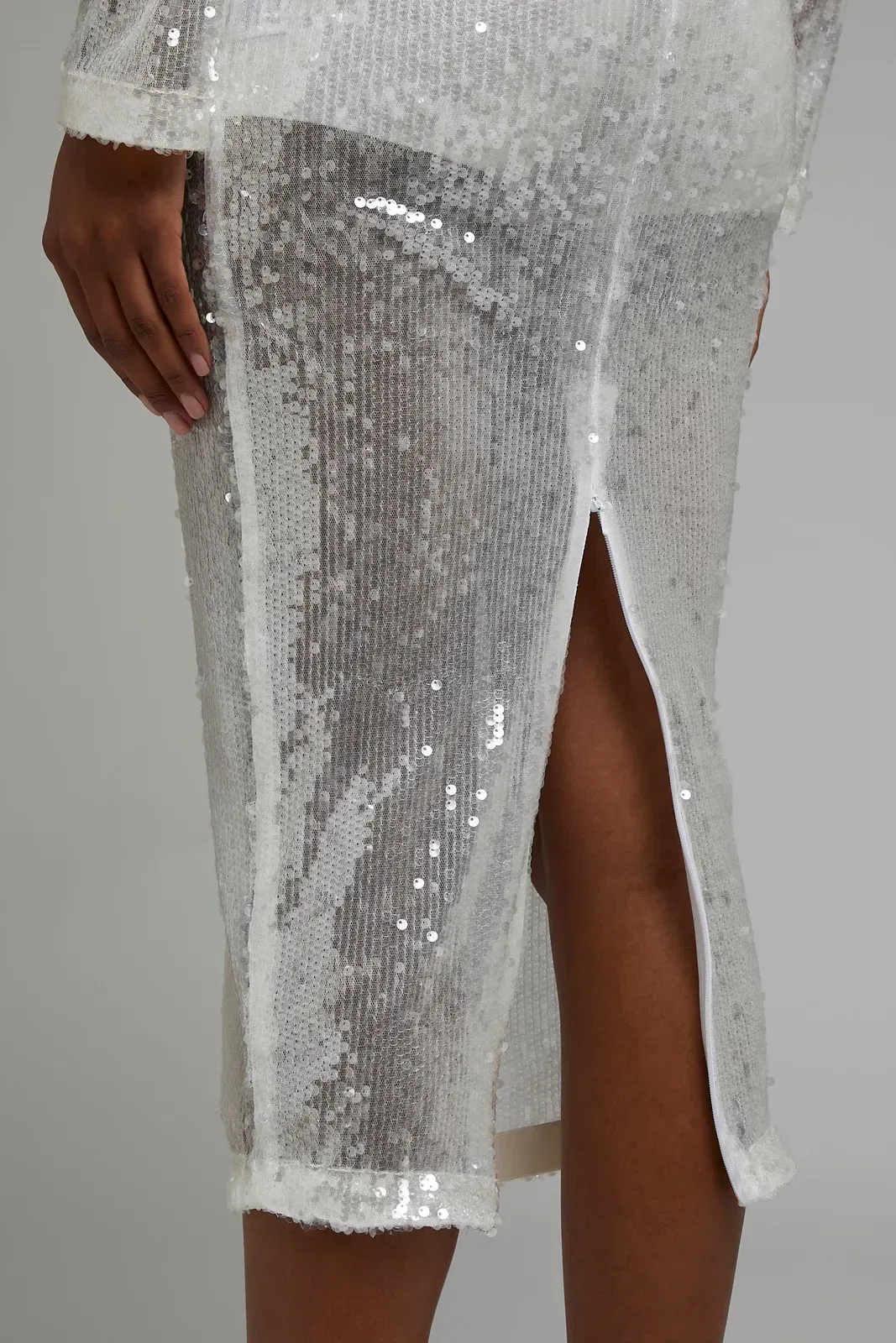 HIGH NECK SEQUIN DRESS