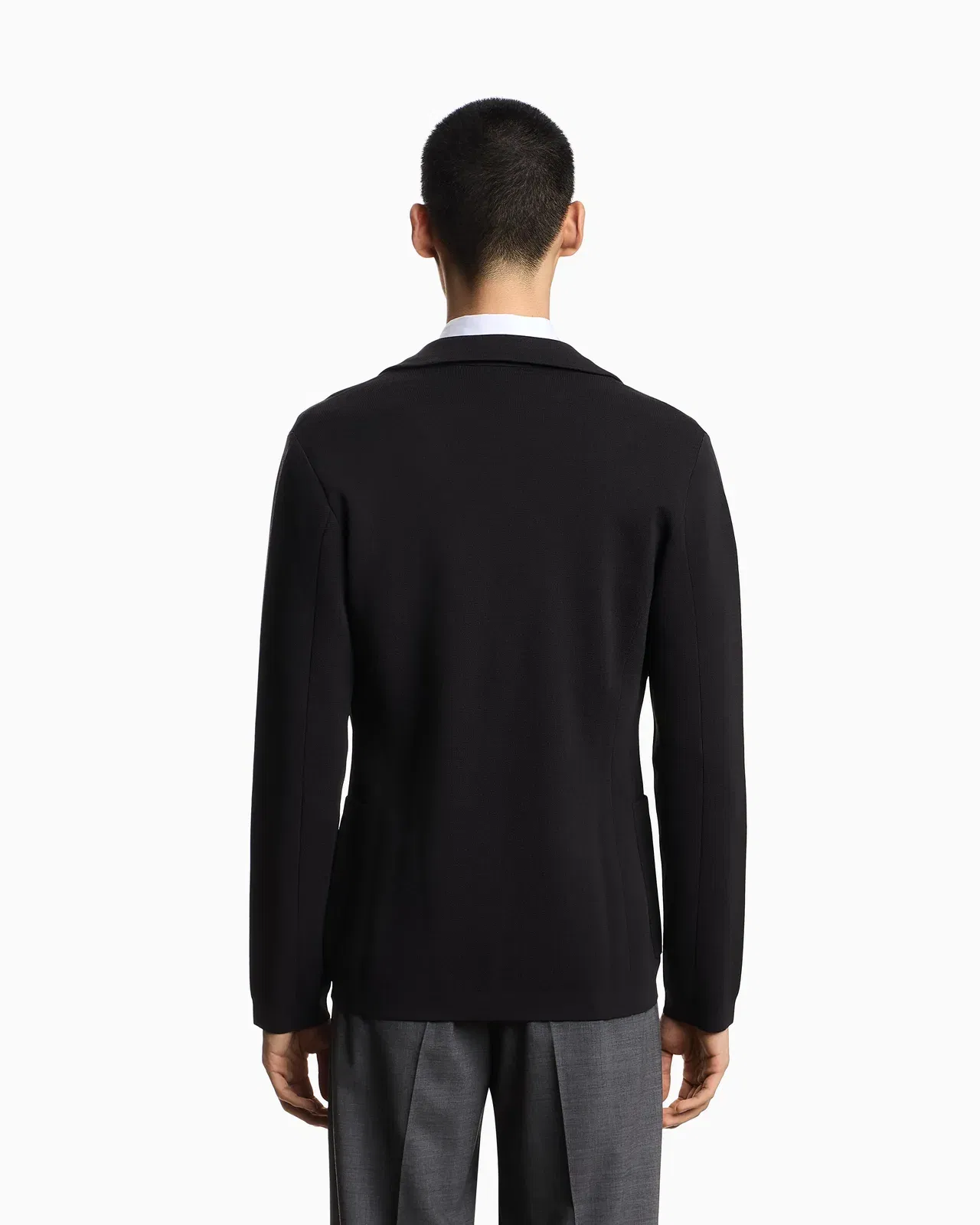 Emporio Armani Icon knitted, single-breasted jacket