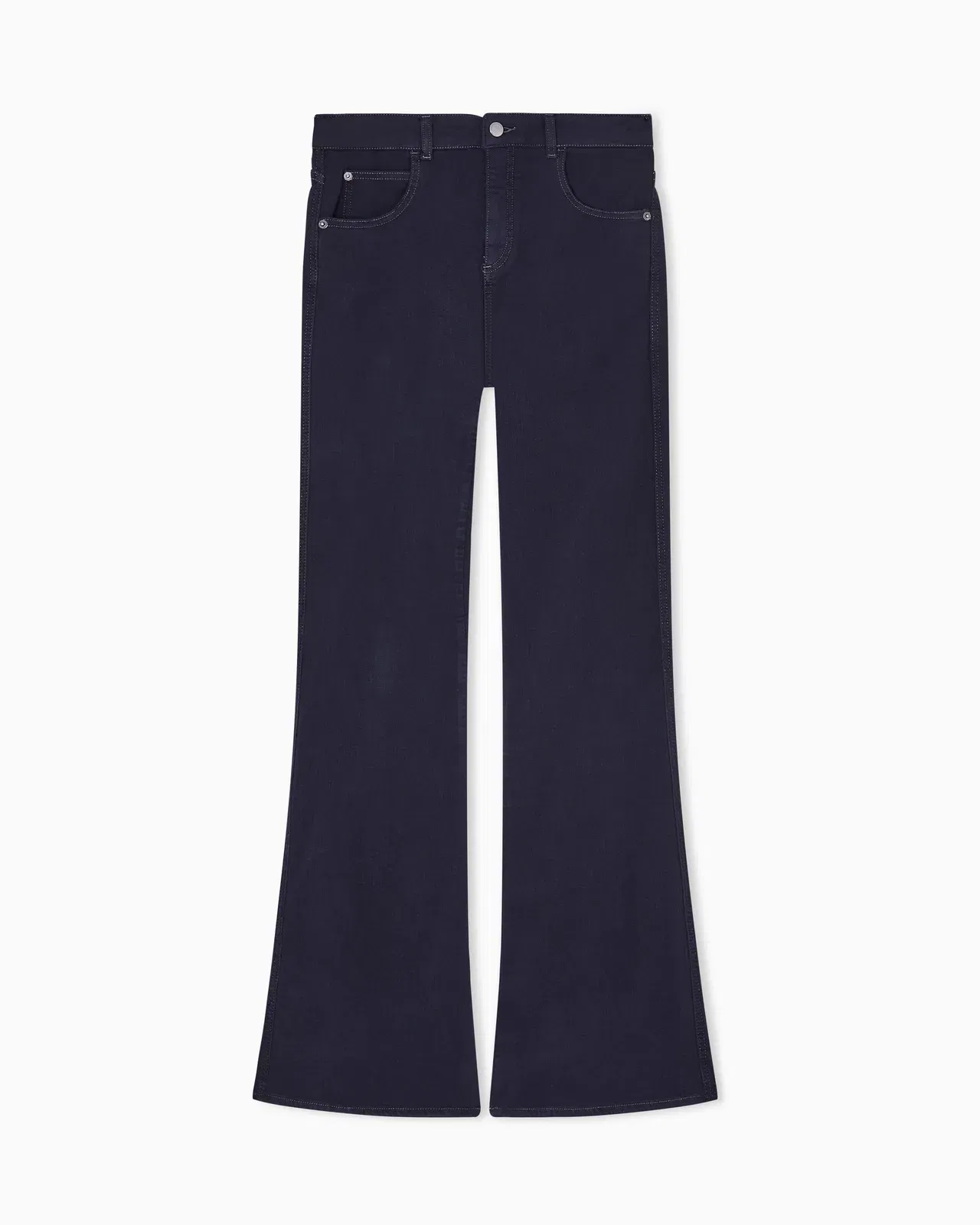 Emporio Armani J9D mid-rise jeans with a flared hem in a garment-dyed viscose blend