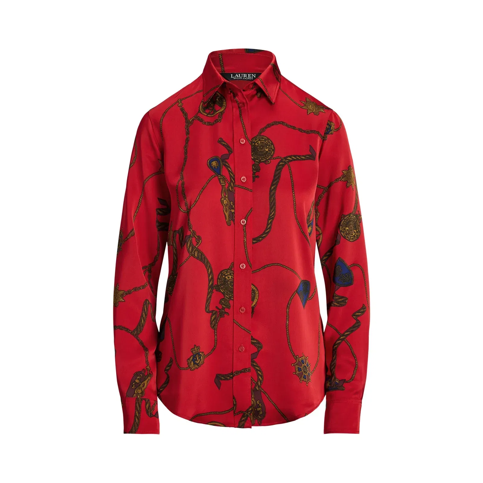 Classic Fit Print Charmeuse Shirt