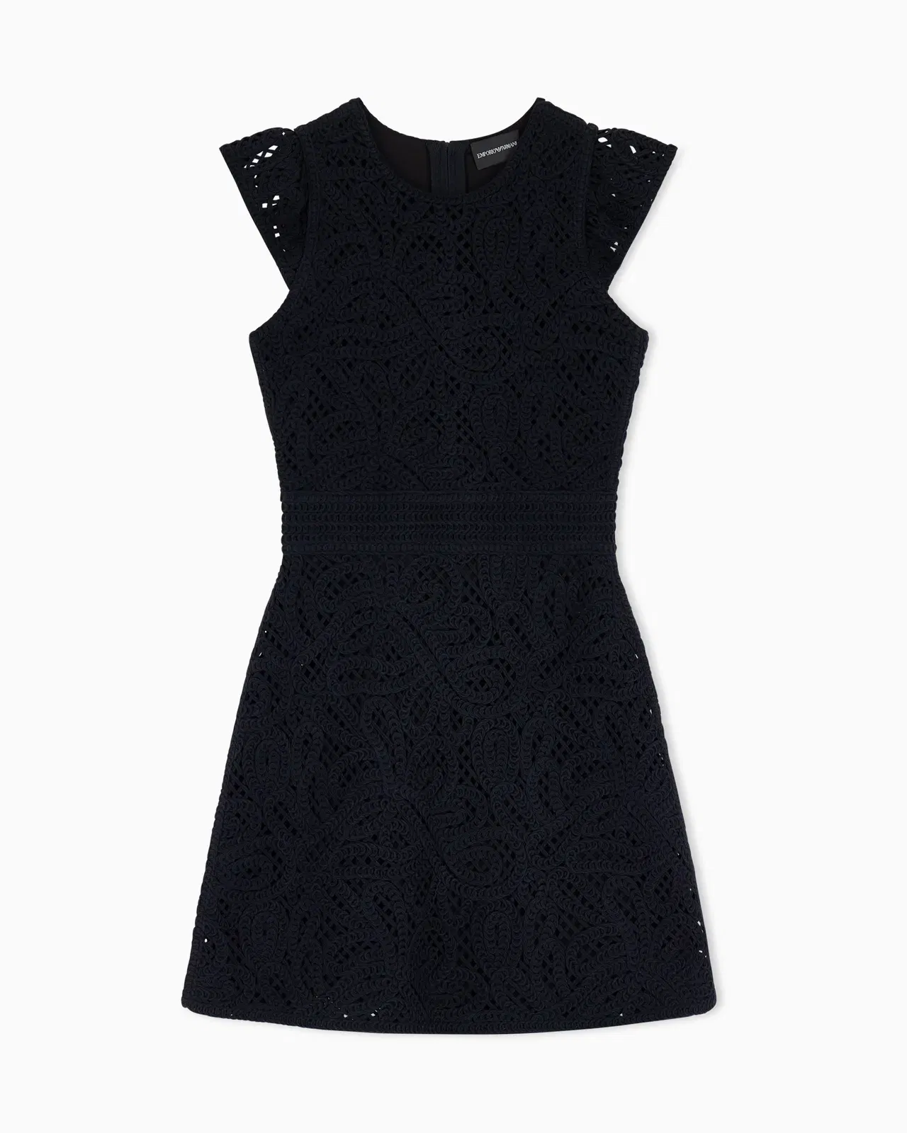 Emporio Armani Dress in macramé-effect Cornely embroidered fabric