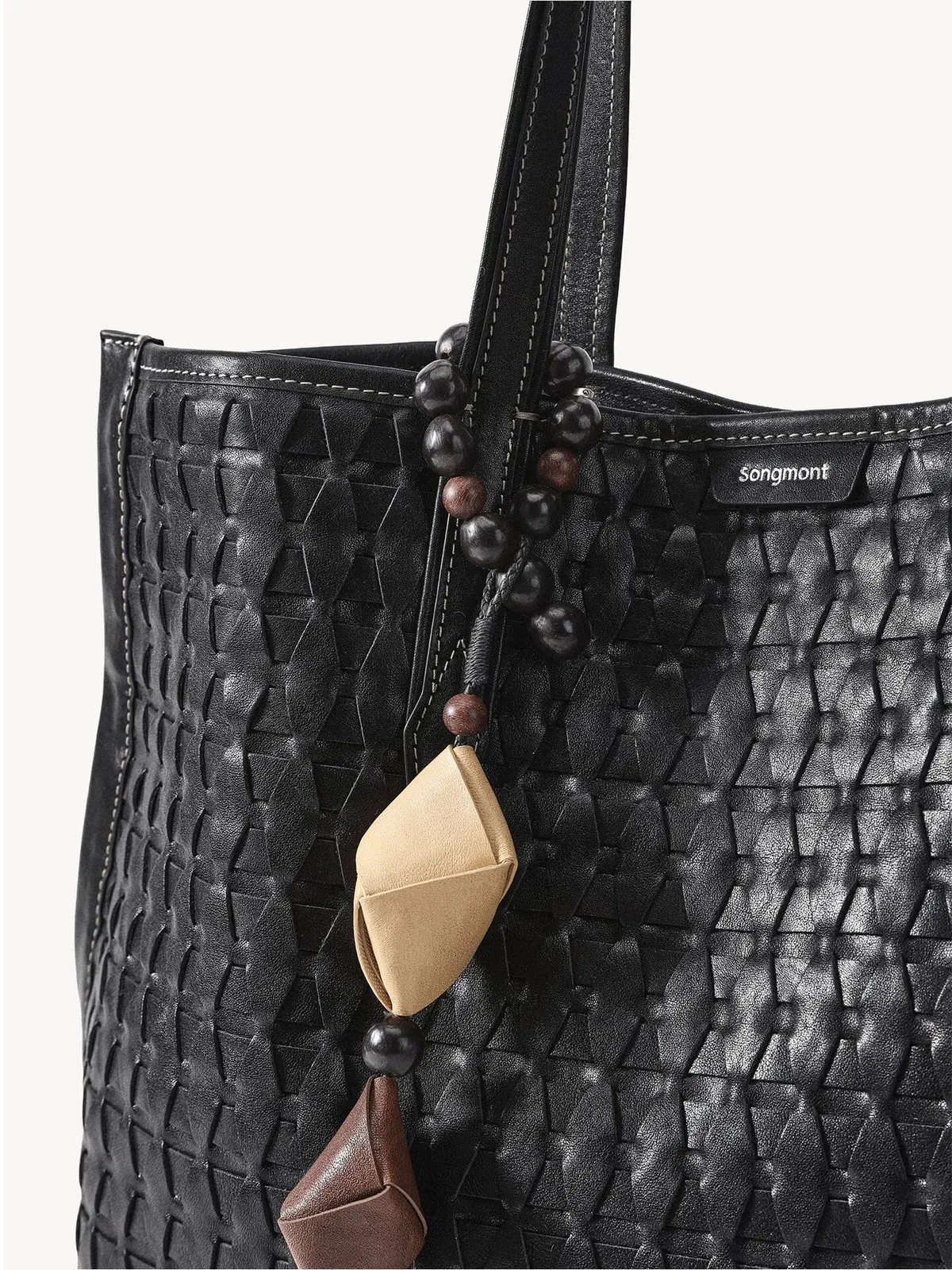 Songmont Medium Lattice Tote Onyx