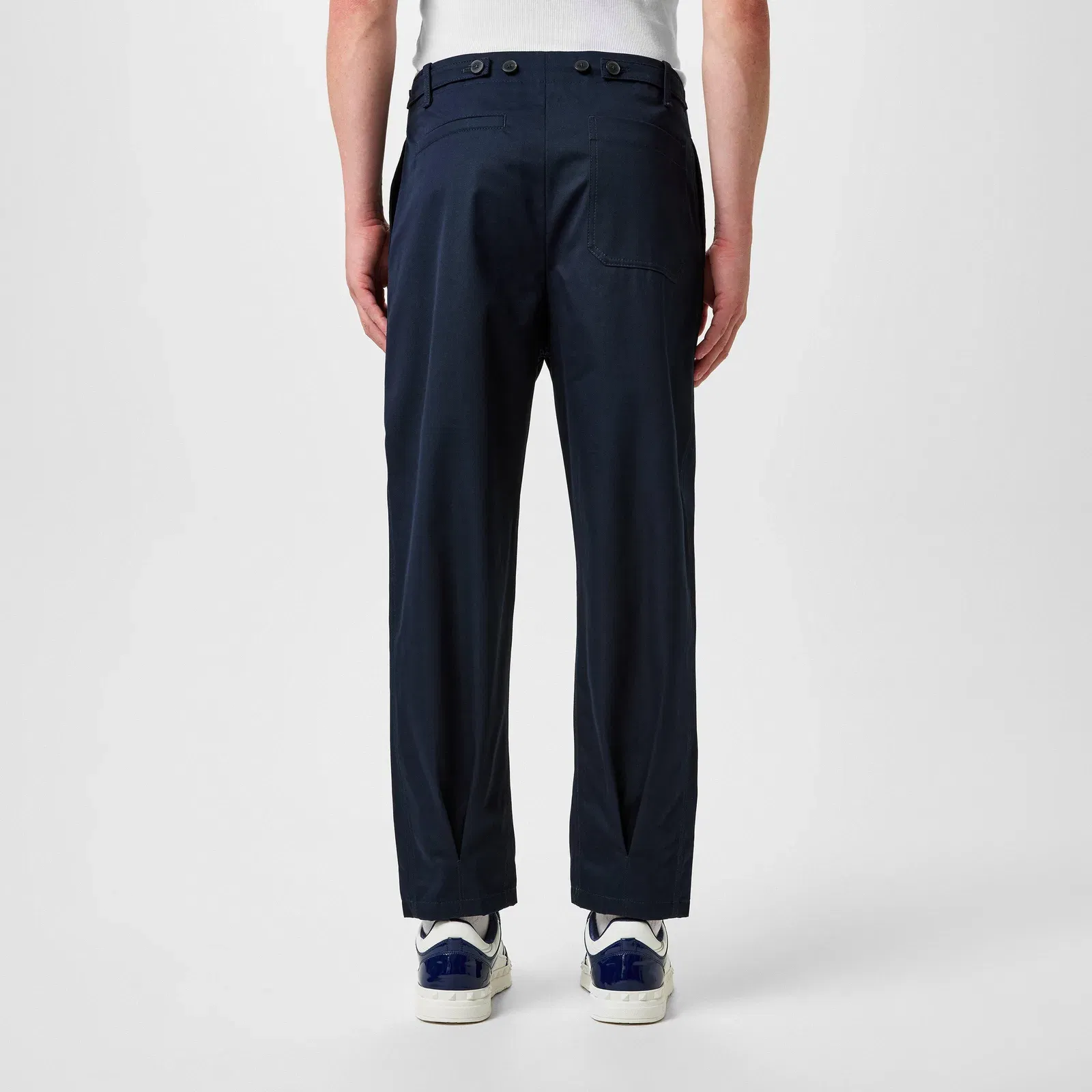 Pleat Detail Tapered Trousers
