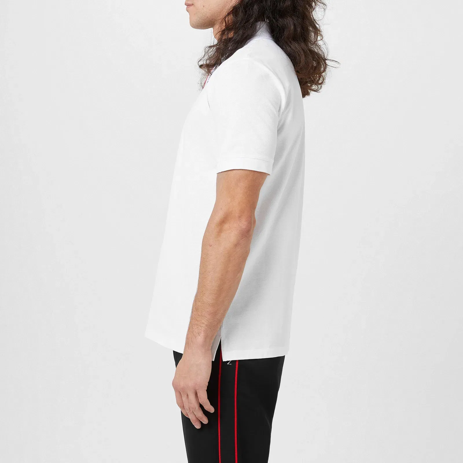 Plain Cotton Tape Button Polo Shirt