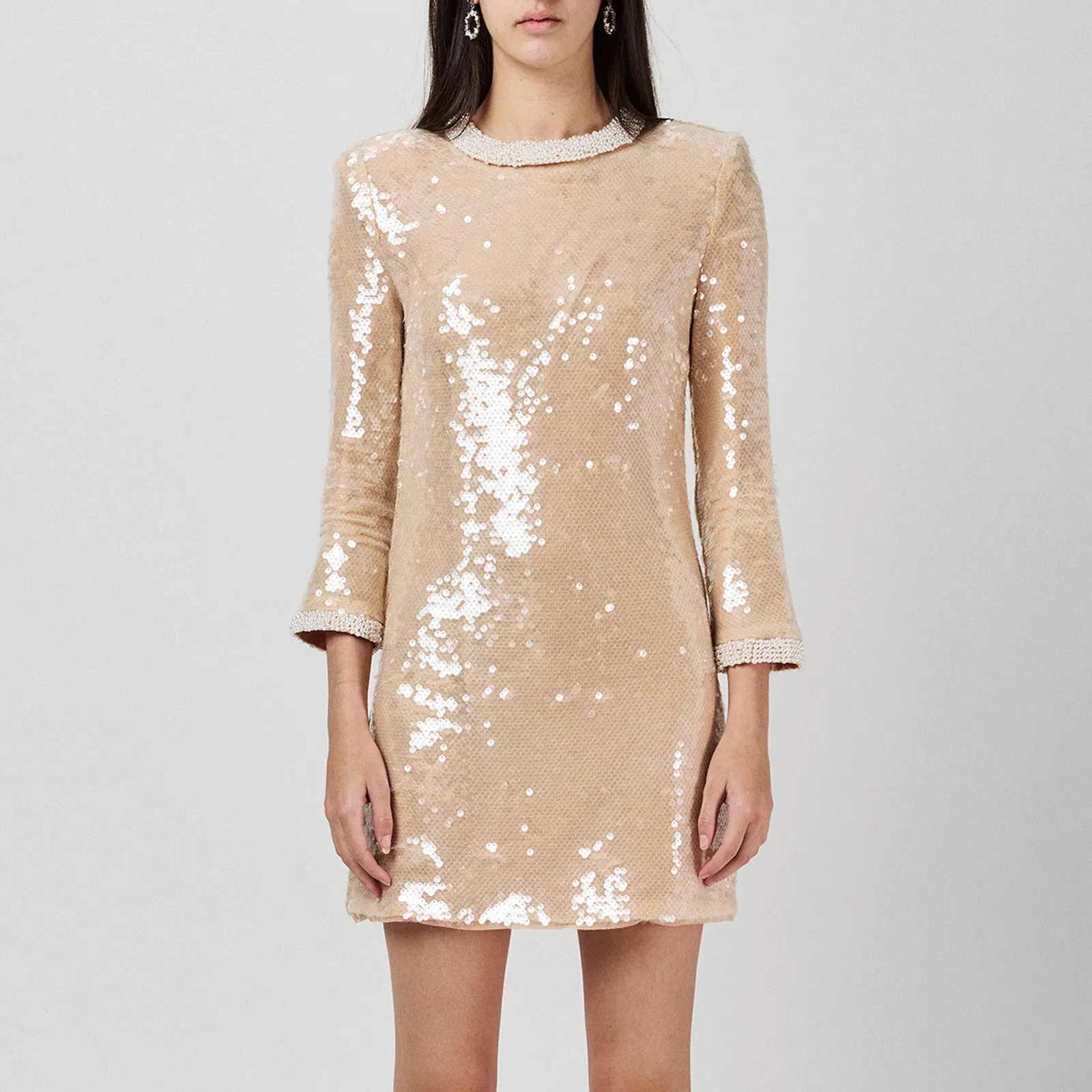 Pearl Sequined Mini Dress