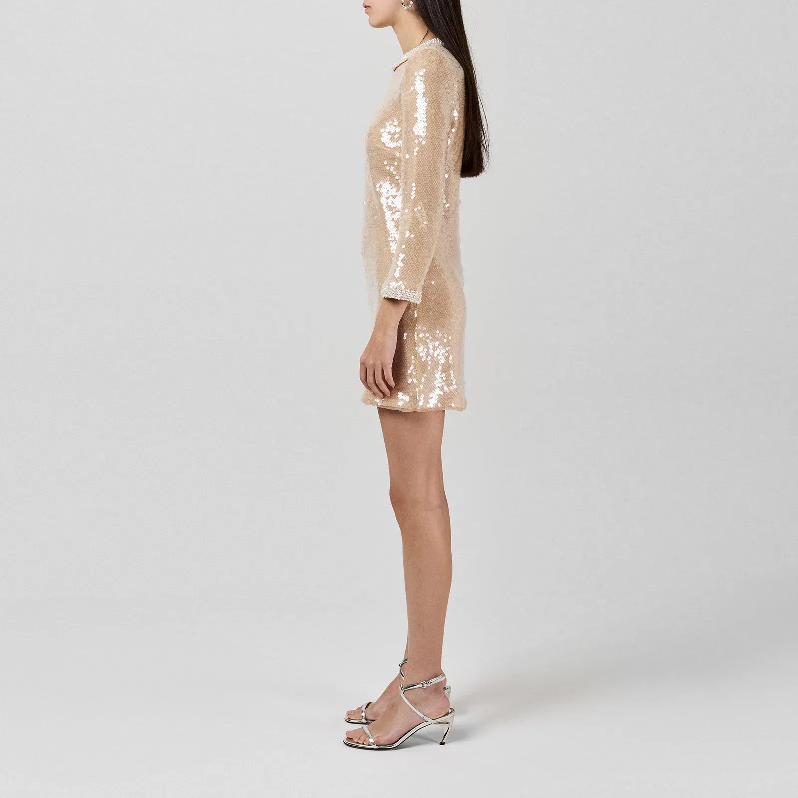 Pearl Sequined Mini Dress