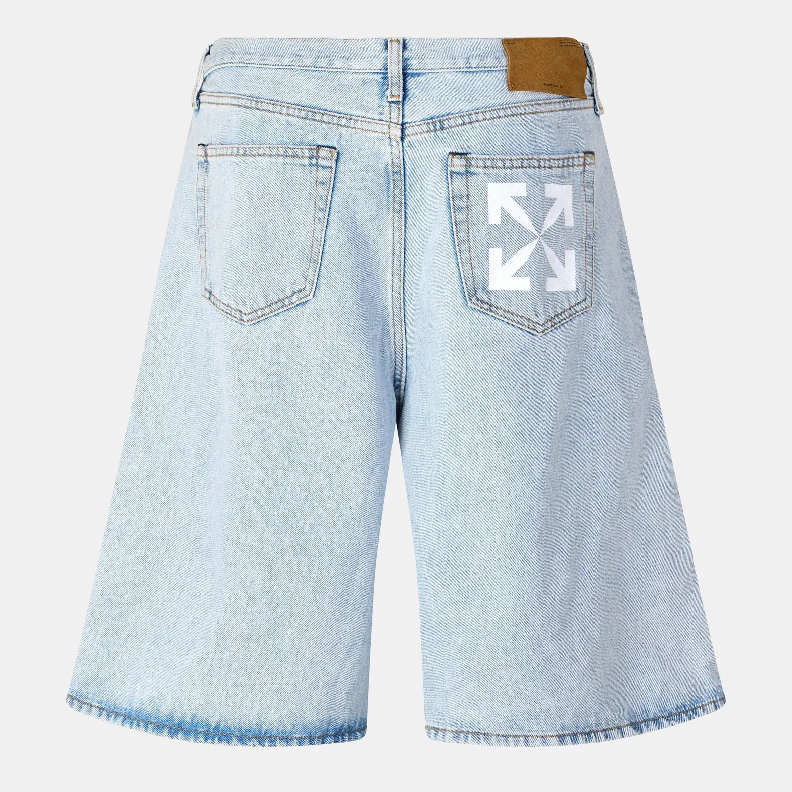 Skate Arrow Logo Cotton Denim Shorts