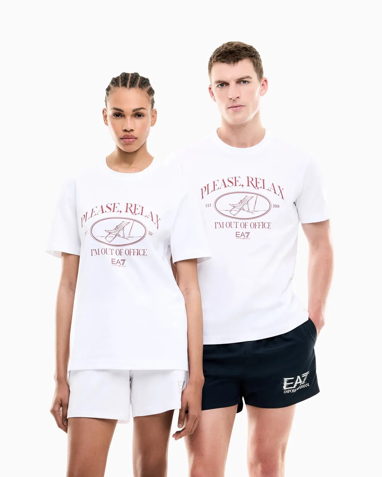 EA7 Pure cotton T-shirt with print