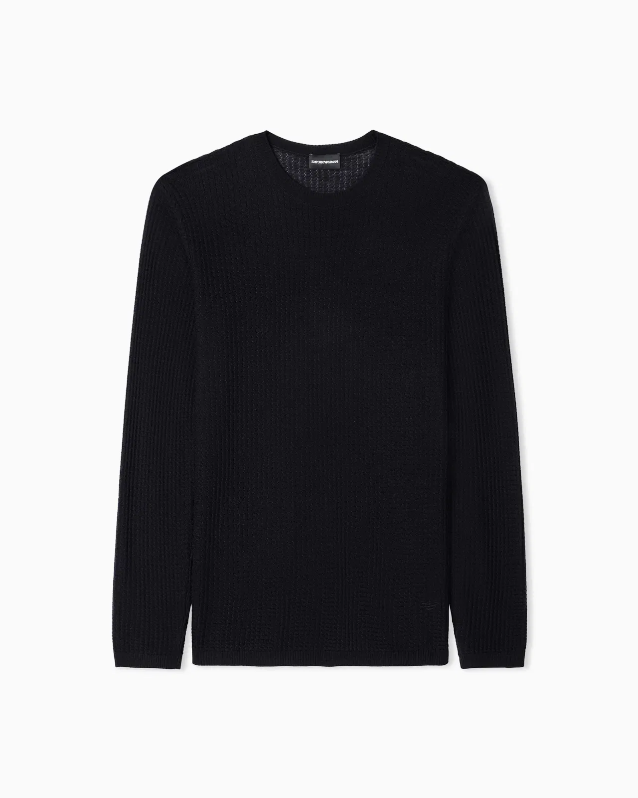 Emporio Armani Lyocell-blend jumper in a tuck stitch