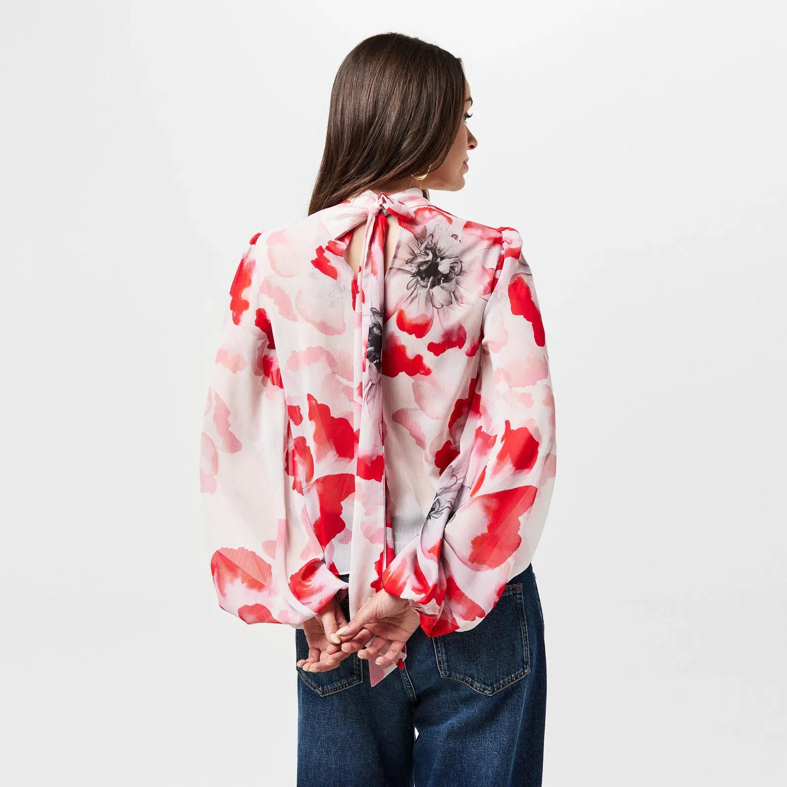 Ladon Tie Neck Blouse