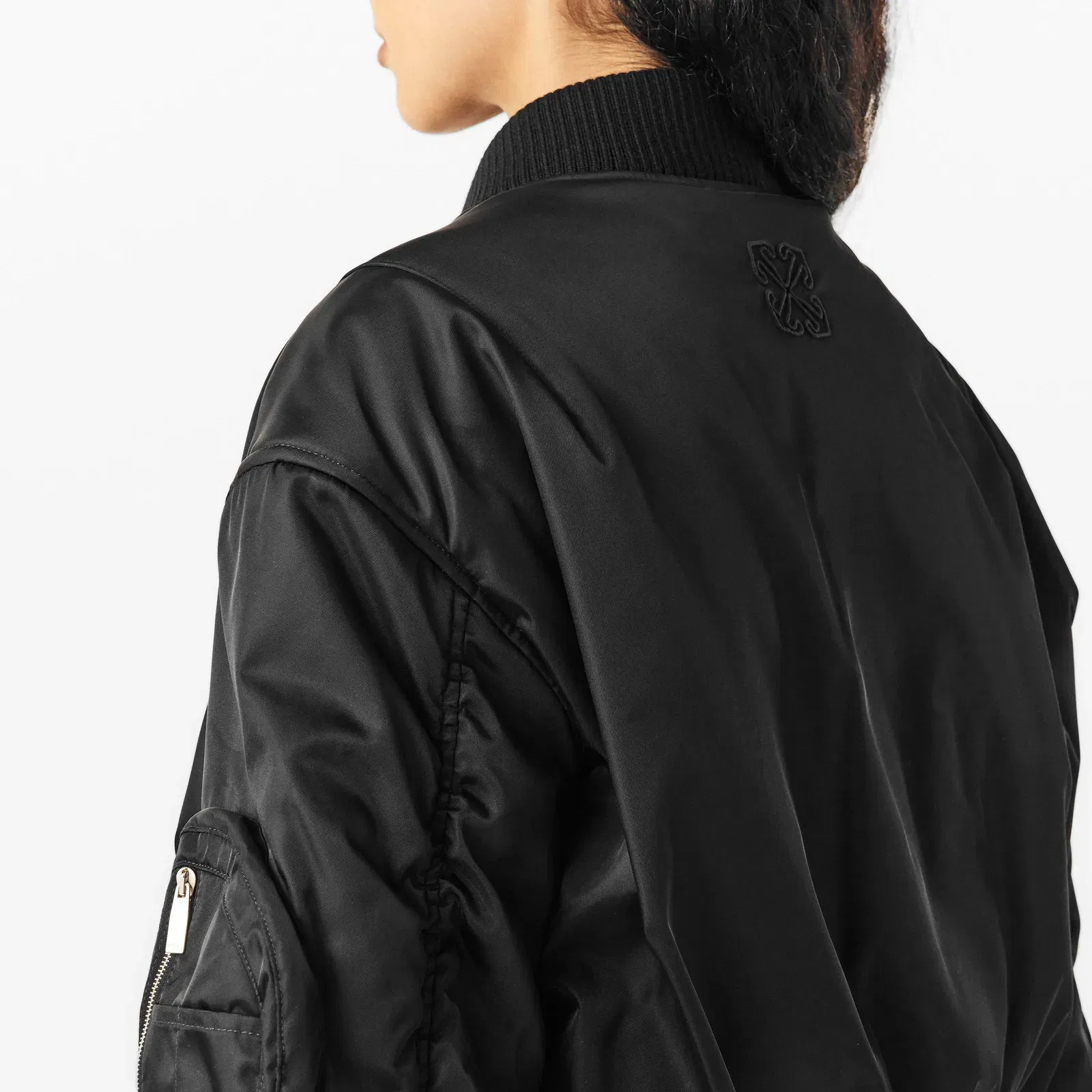 Patterned Relaxed Fit Bomber Jacket