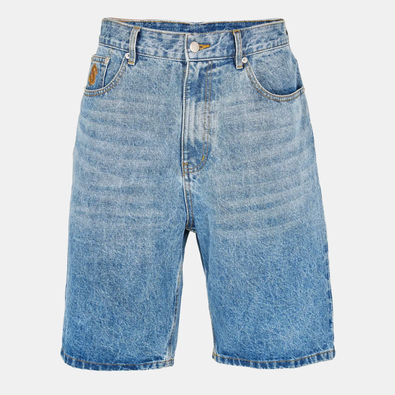 Knee Length Astro Denim Shorts