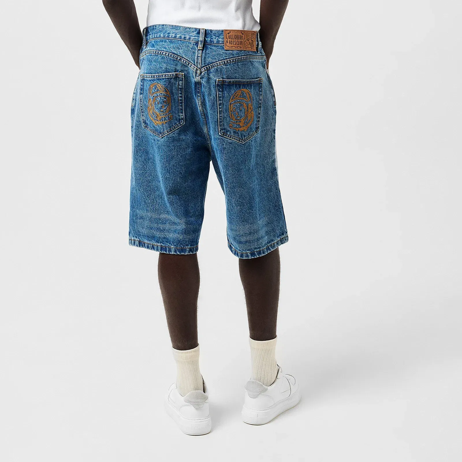 Knee Length Astro Denim Shorts