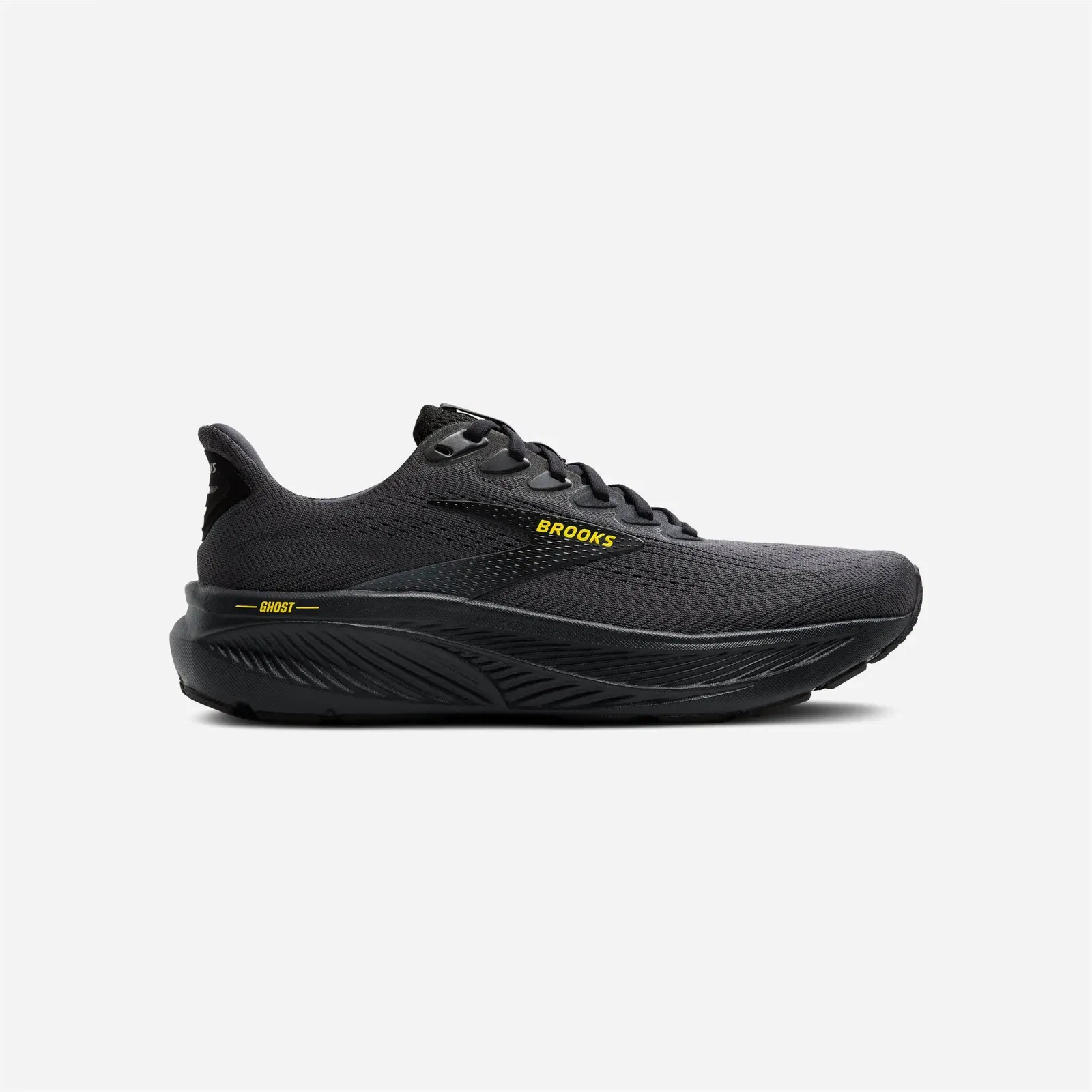Brooks Ghost 17 Ebony Black Yellow