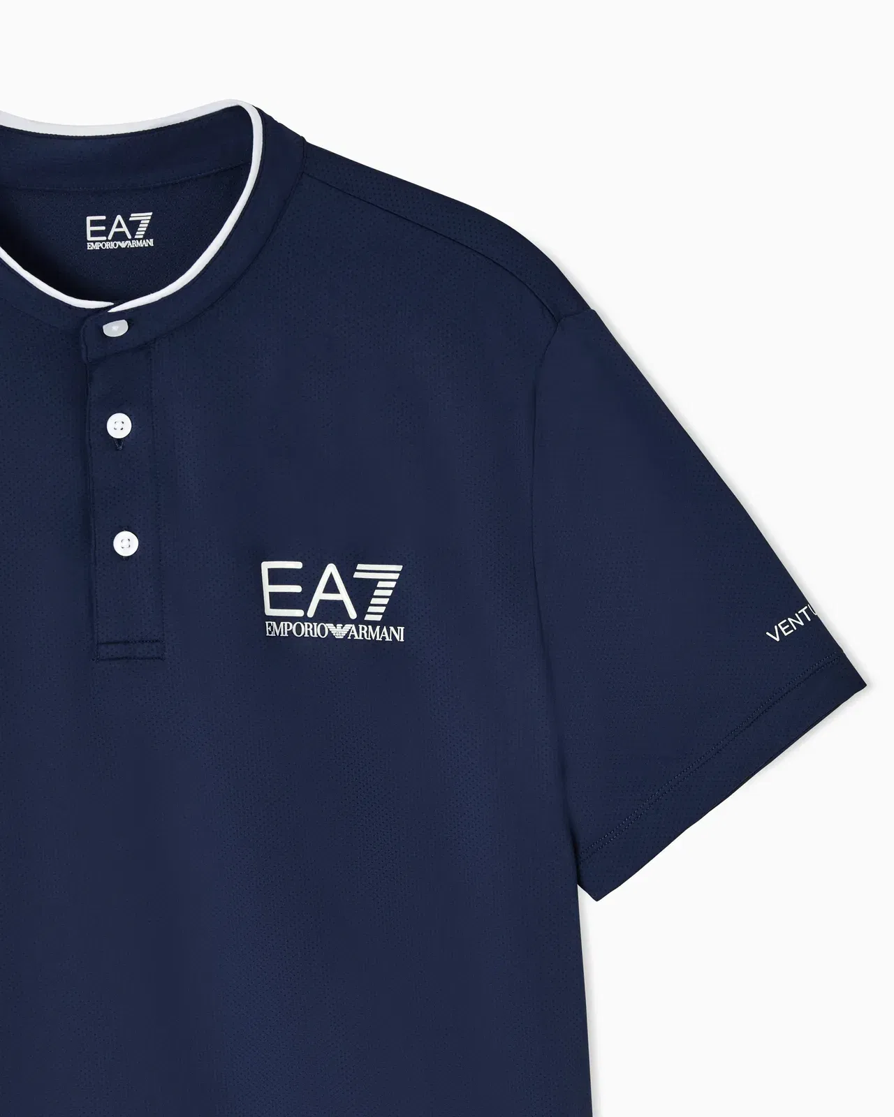 EA7 Ventus7 polo with henley collar Tennis Pro