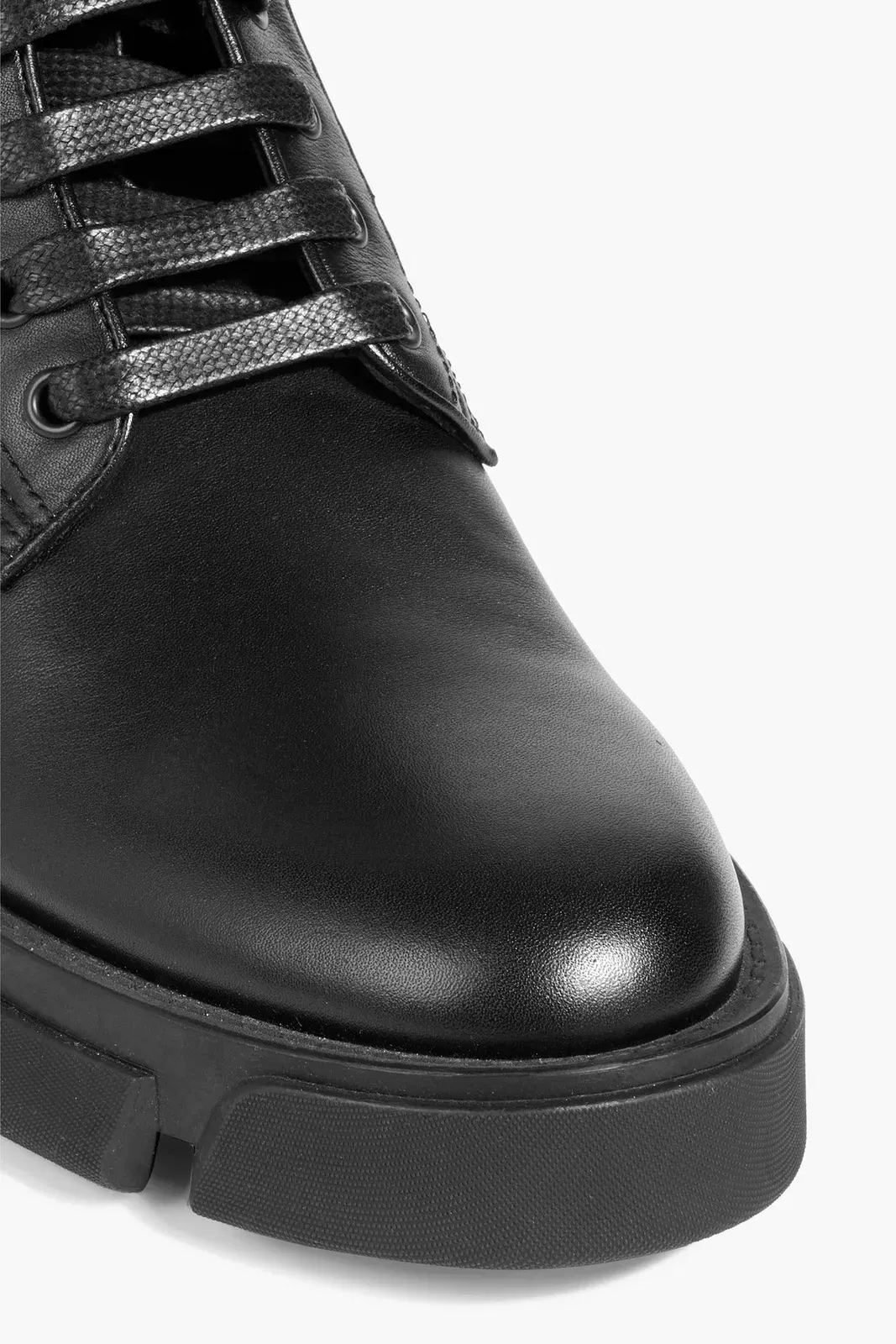 Givenchy Logo-Embellished Leather Combat Boots Black Women's