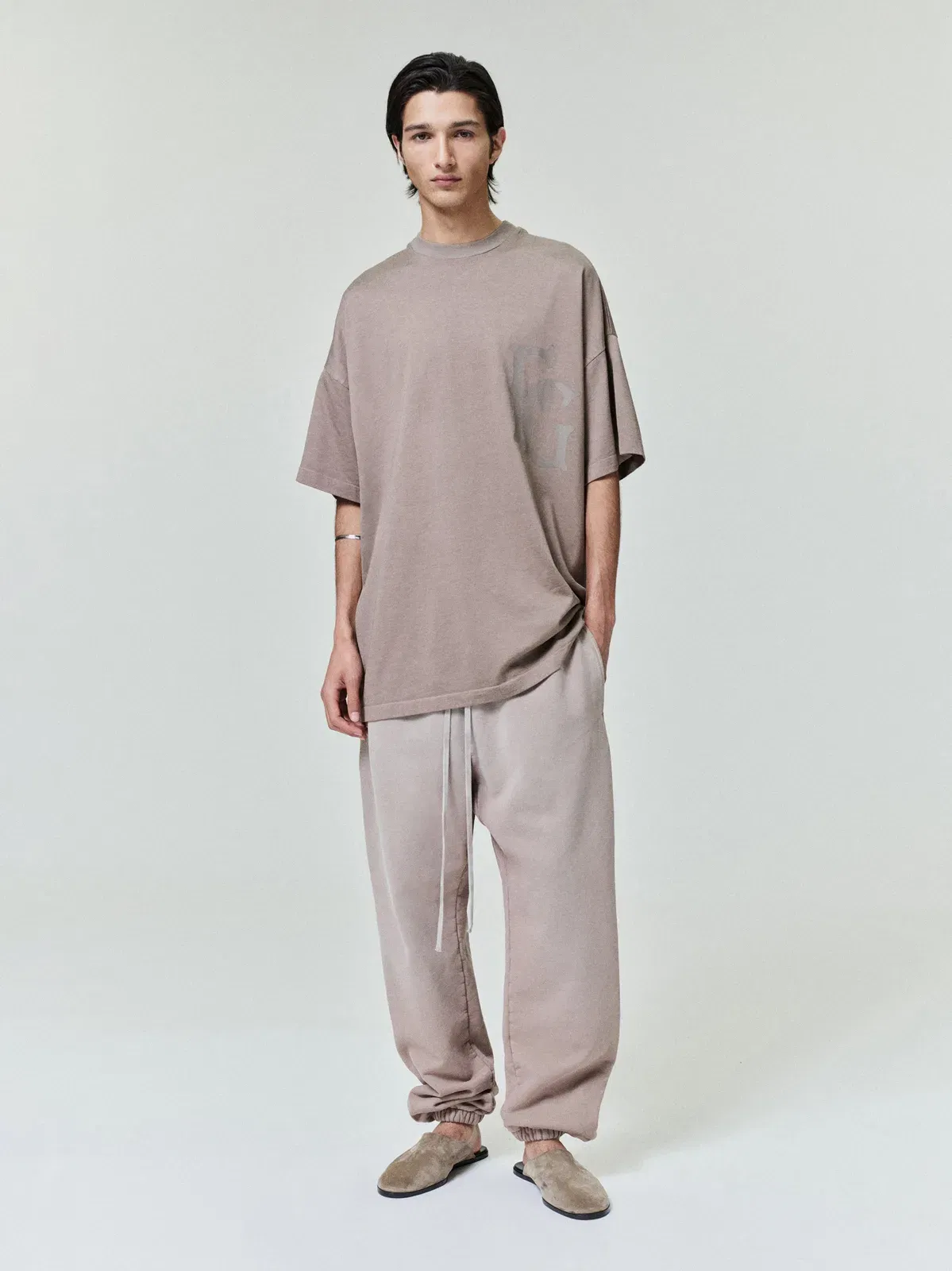 Essentials Cotton Rayon 43 T-Shirt Dune Pearl