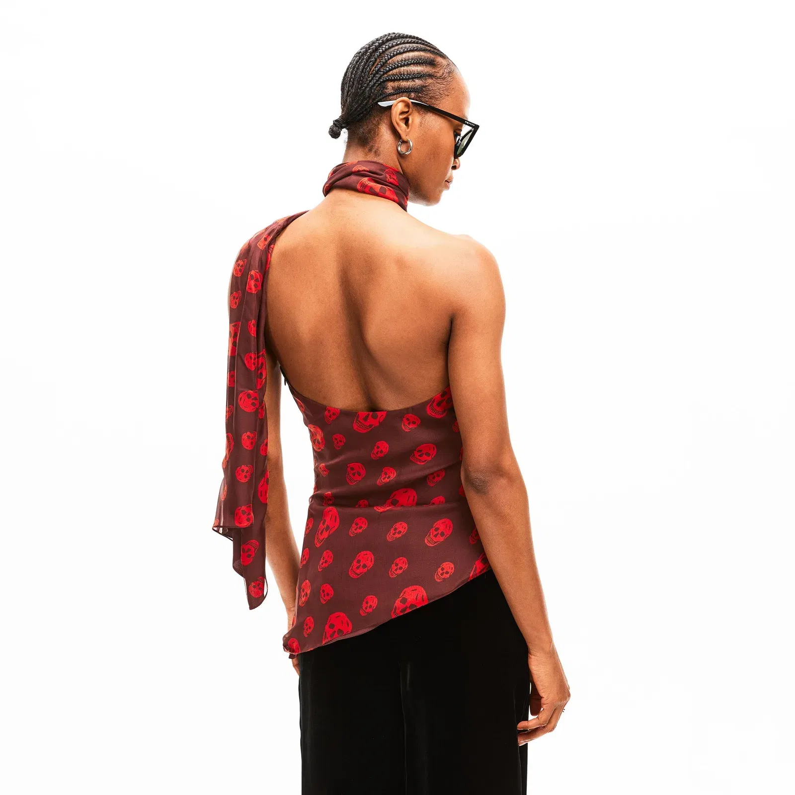 Alex Skull Scarf Woven Cami Vest