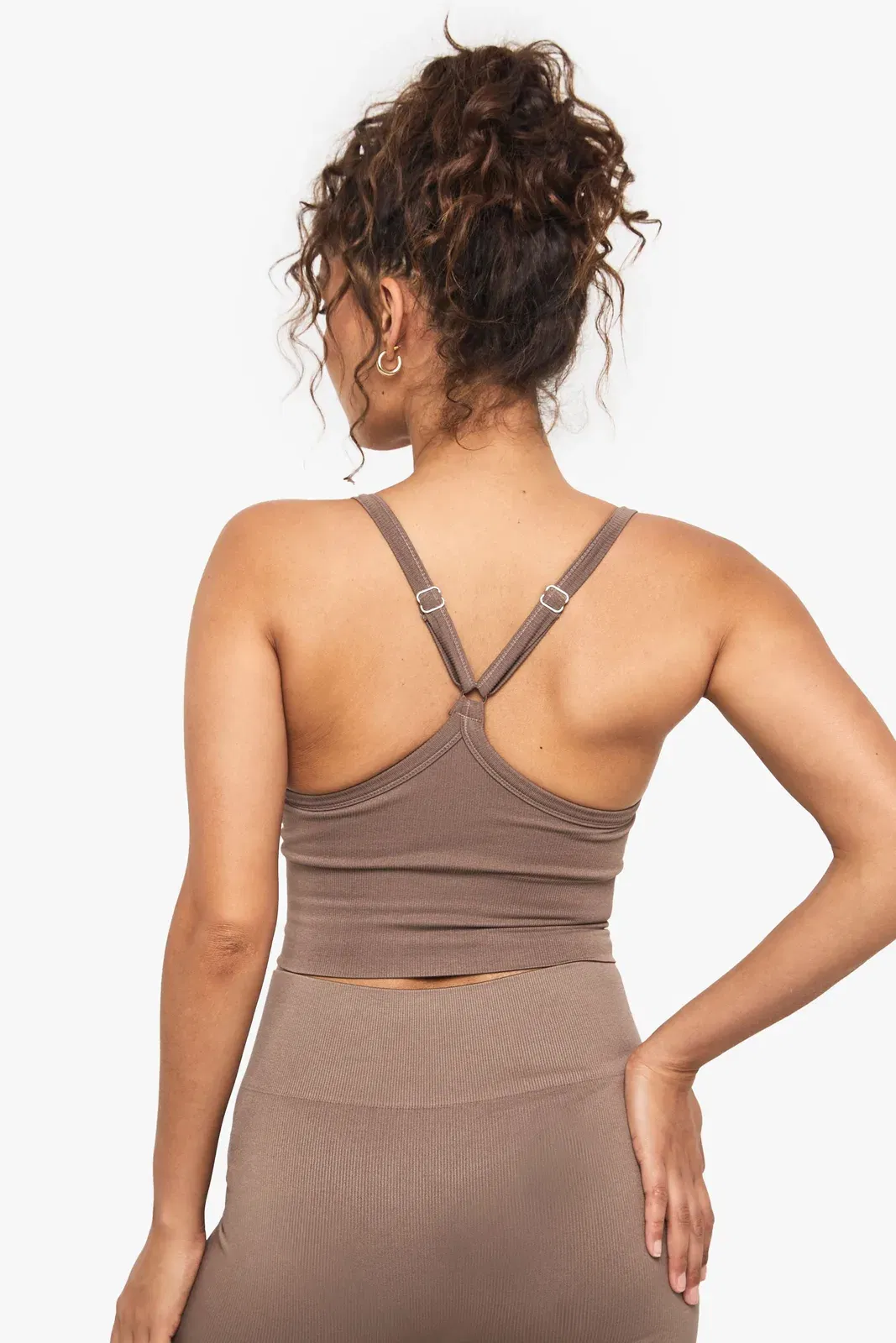 Boohoo Basics Seamless Rib Longline Light Support Sports Bra