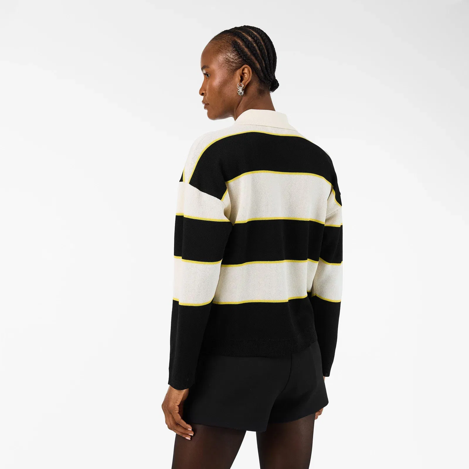 Alex Stripe Long Sleeve Polo Shirt
