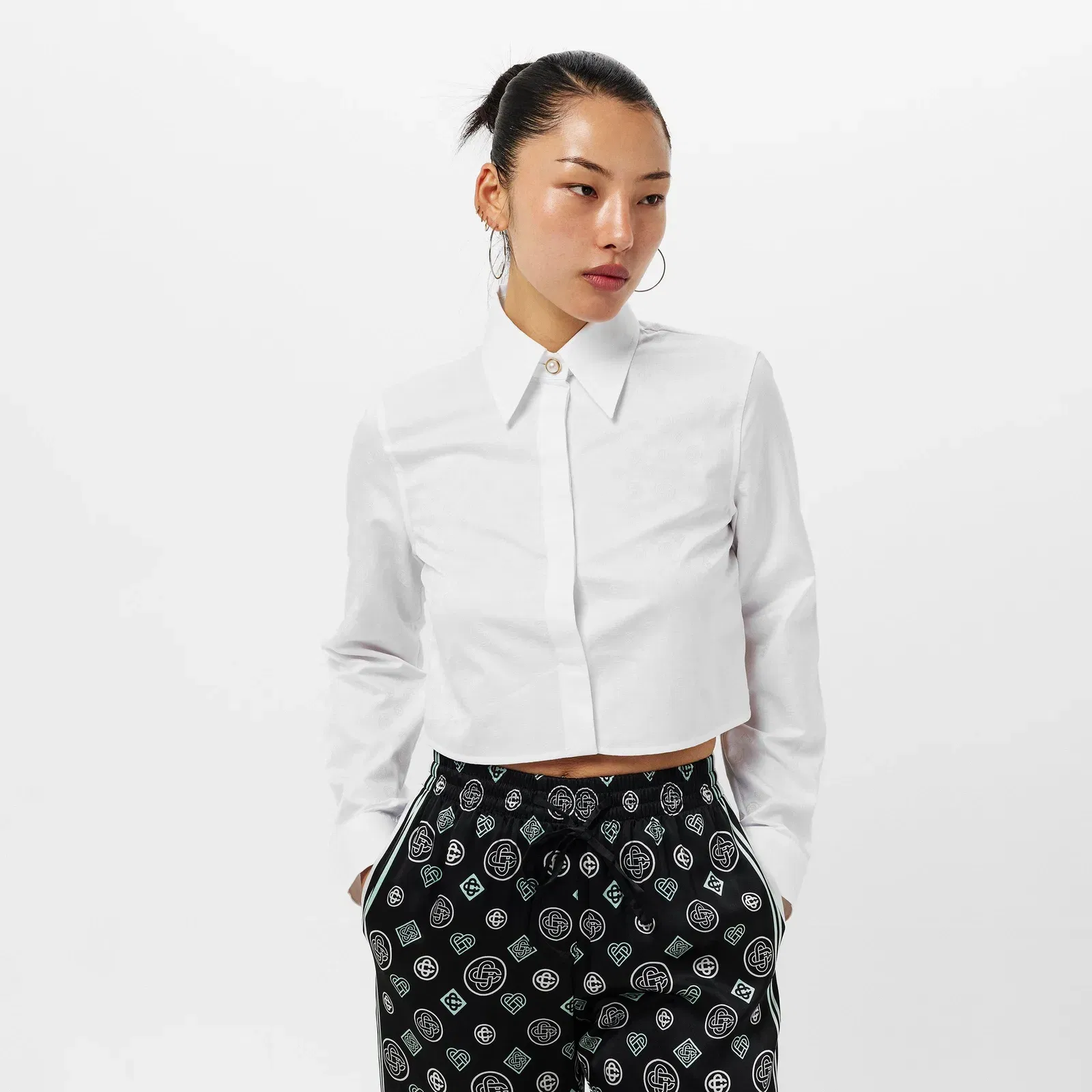 Mono Long Sleeve Patterned Shirt