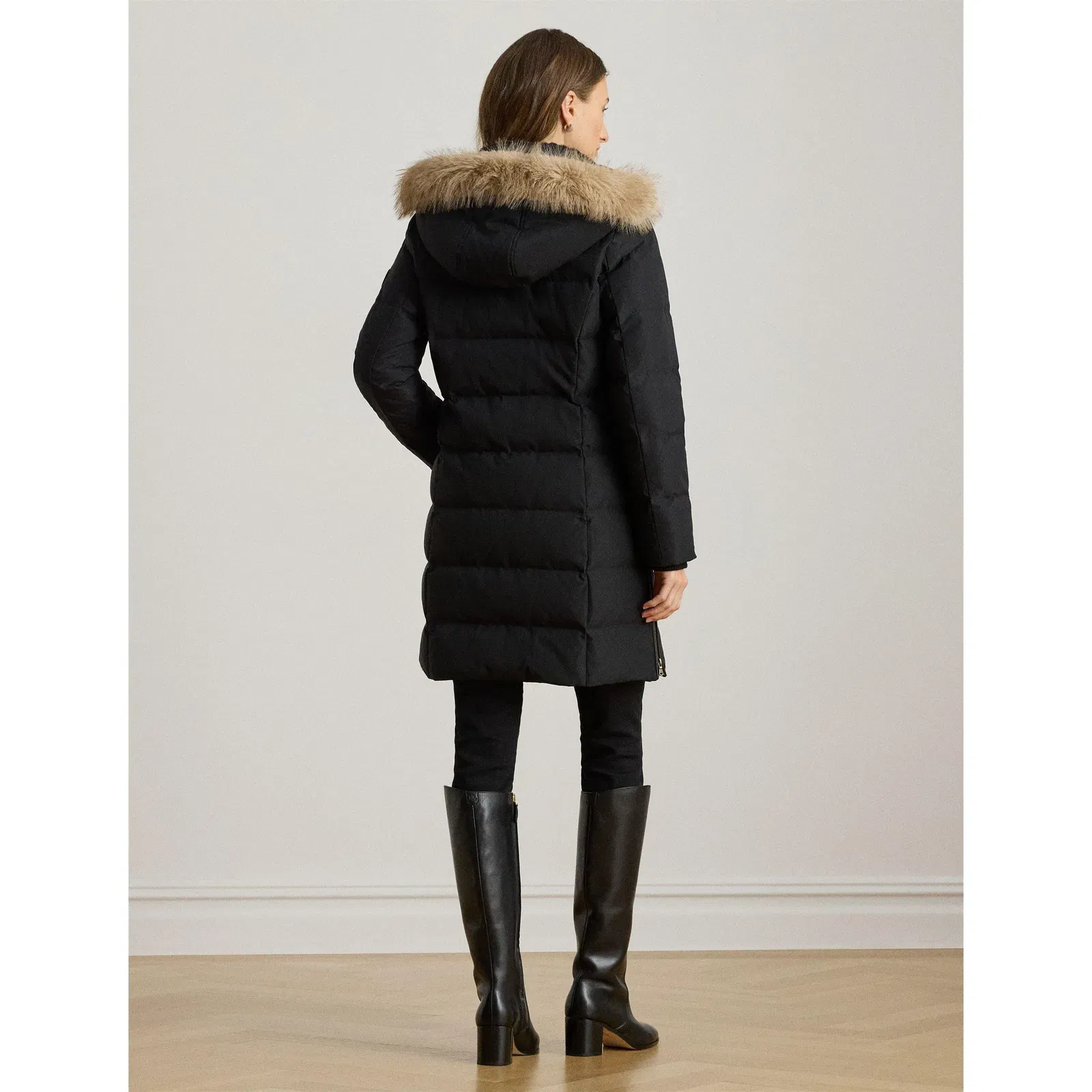 Fur Hood Medium Puffer Jacket