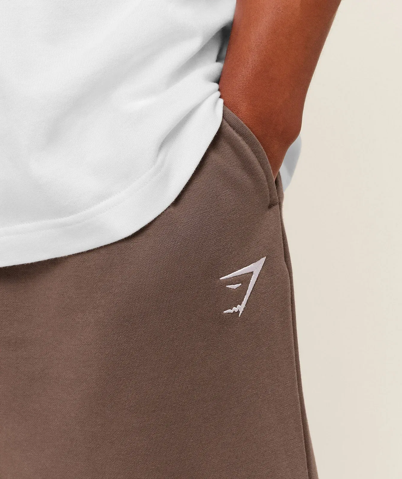 Gymshark Crest Oversized Joggers - Soft Brown