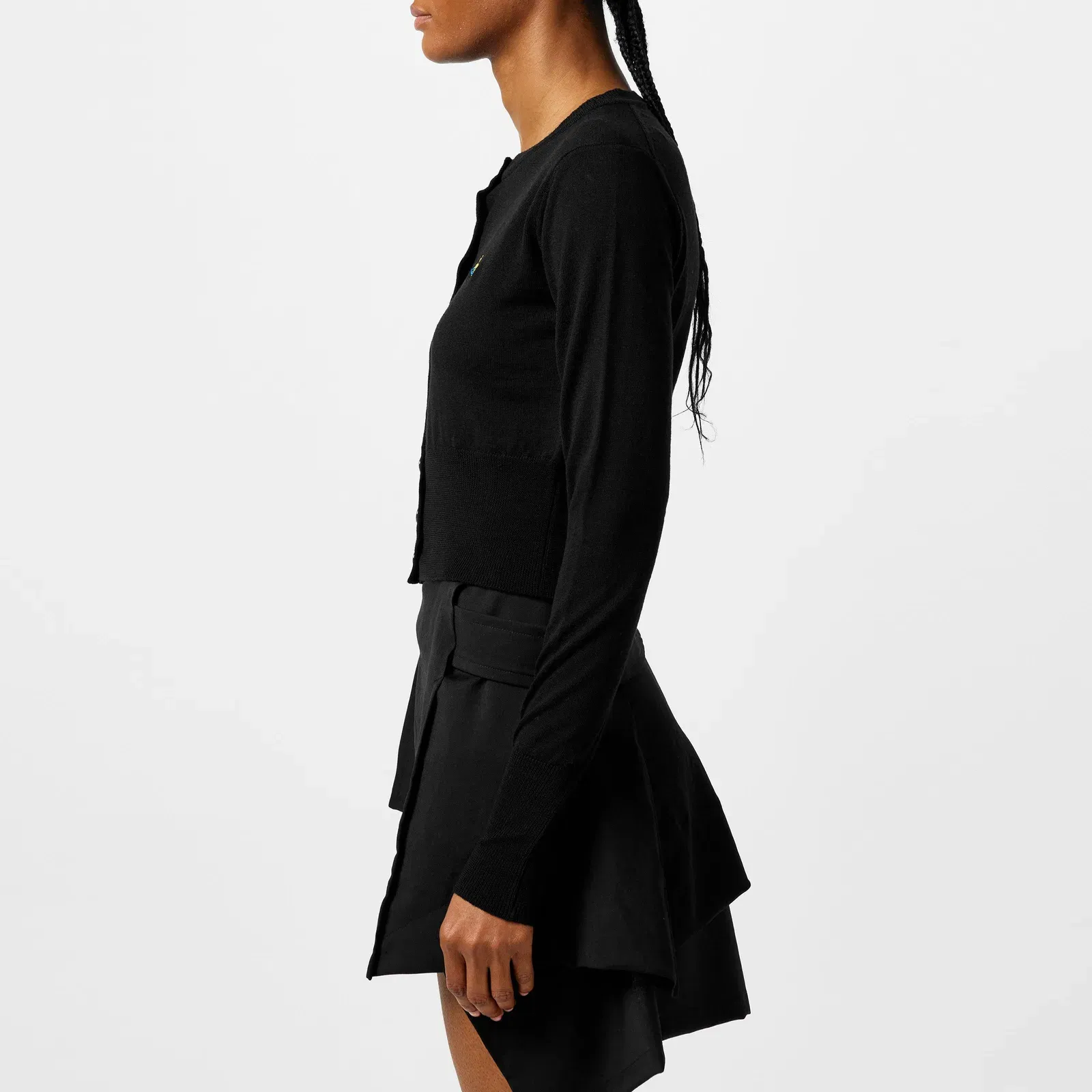 Logo Wool Bea Cropped Cardigan