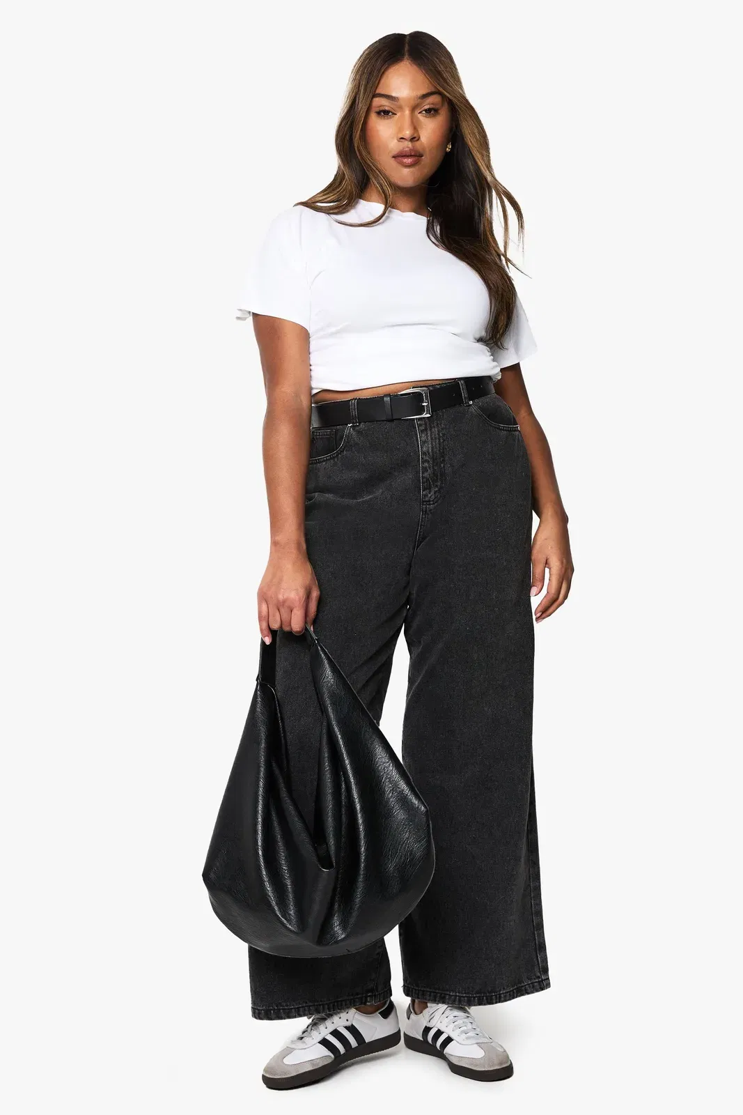 Plus Short Sleeve Cinched Waist Cotton Top