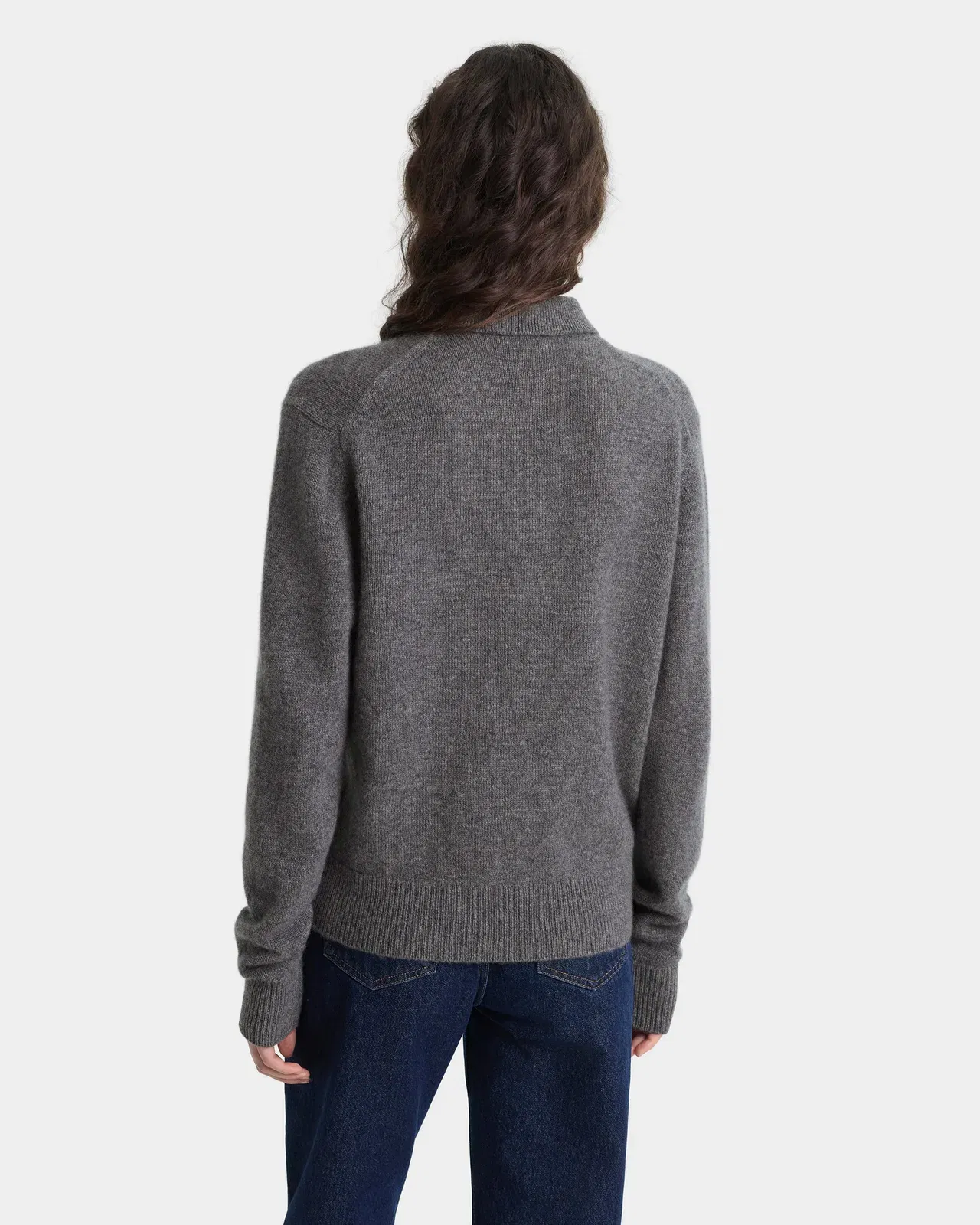 Heritage Yankees Serif Cashmere Polo - Dark Grey/White