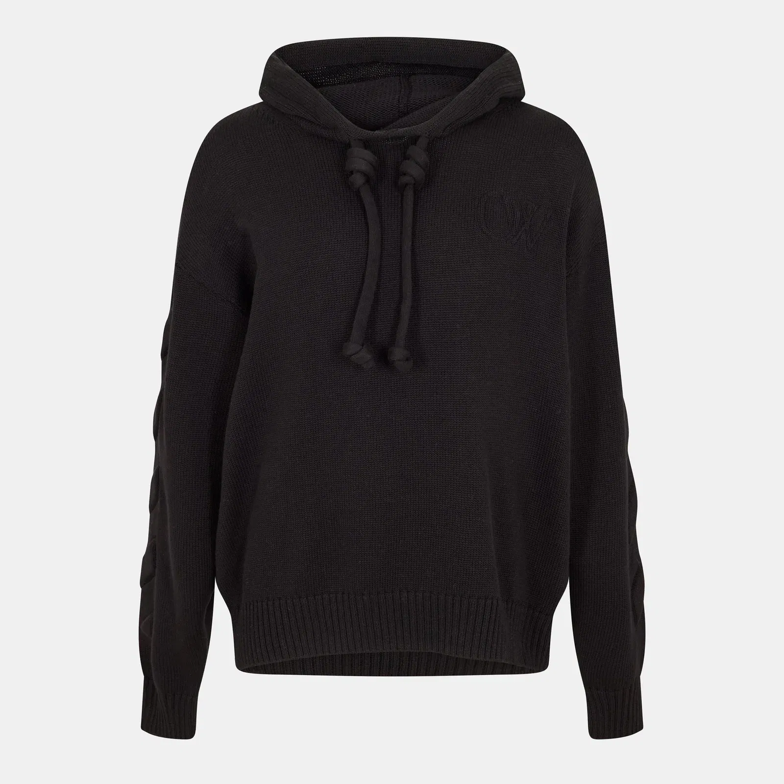 - Graphic Knitted Hoodie
