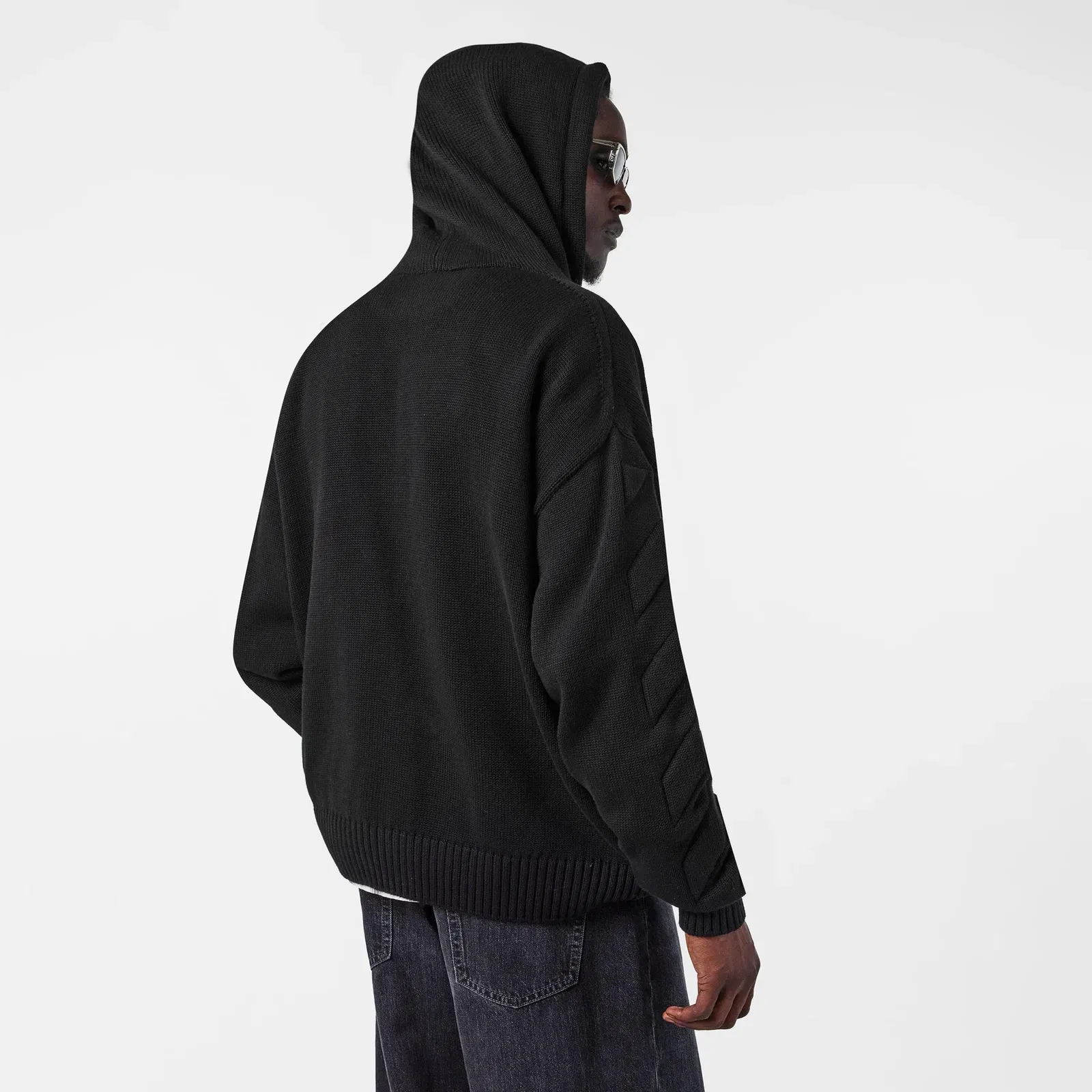 - Graphic Knitted Hoodie