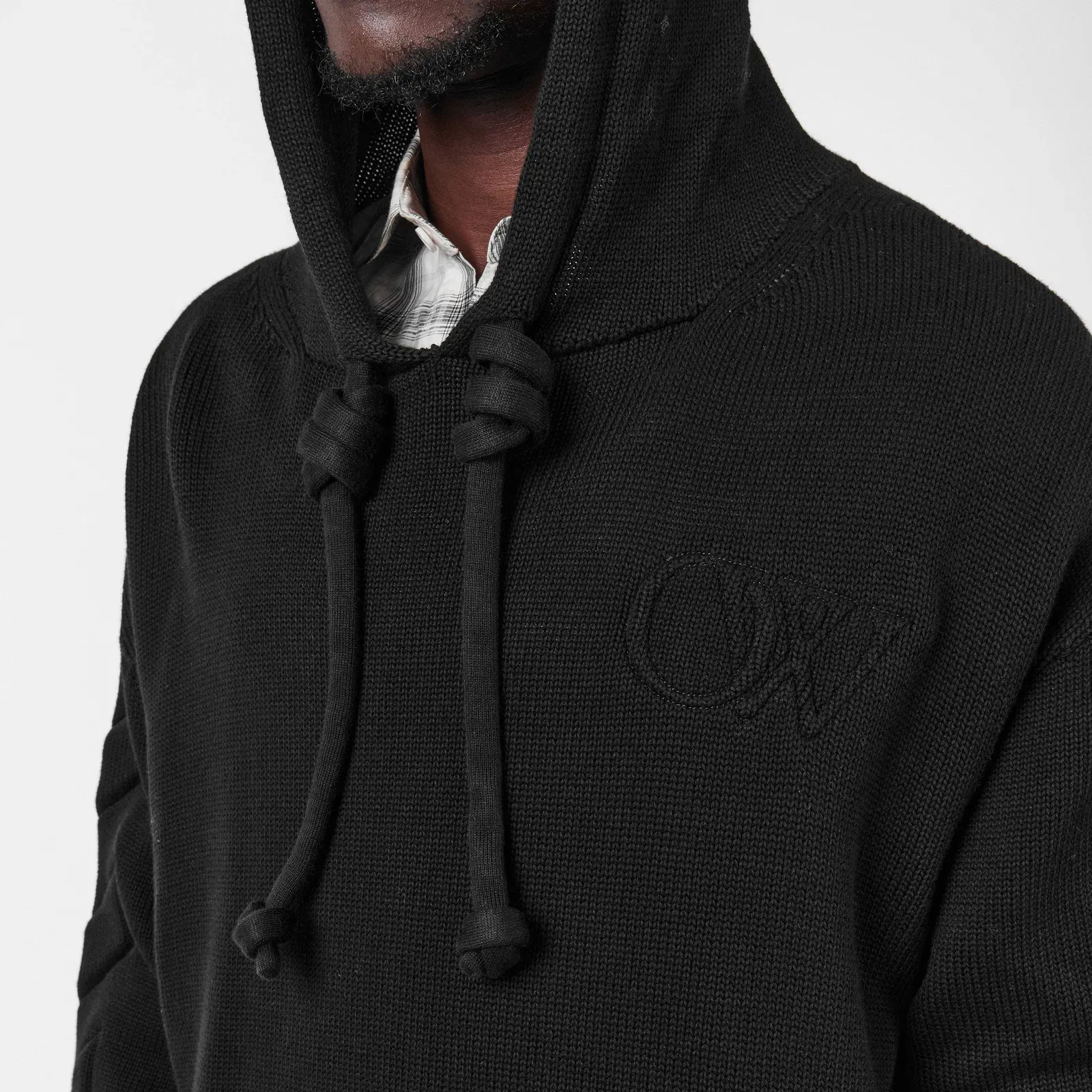 - Graphic Knitted Hoodie