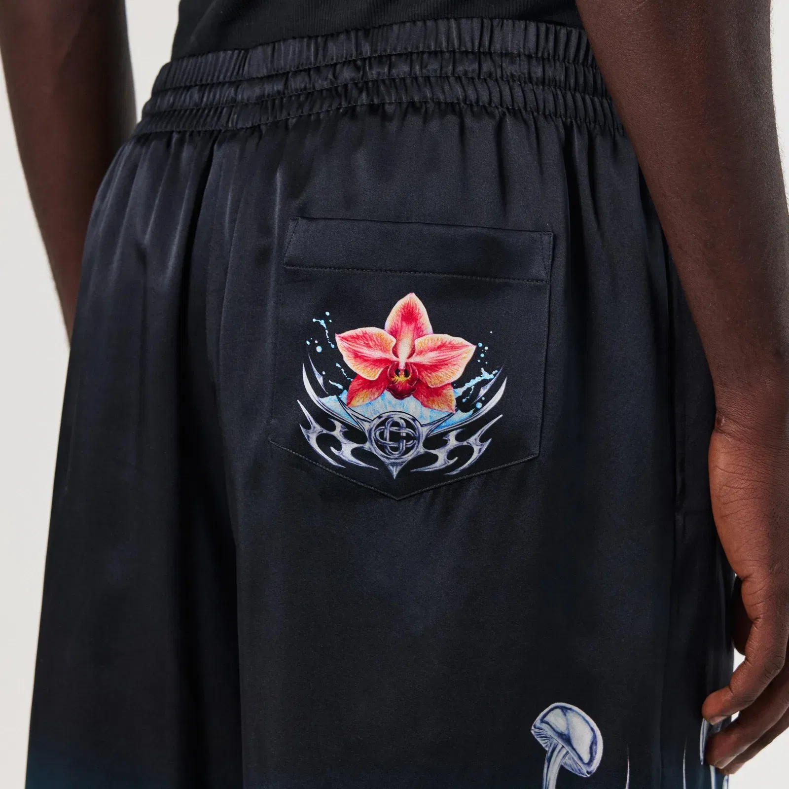 Blades Silk Relaxed Fit Woven Tracksuit Shorts
