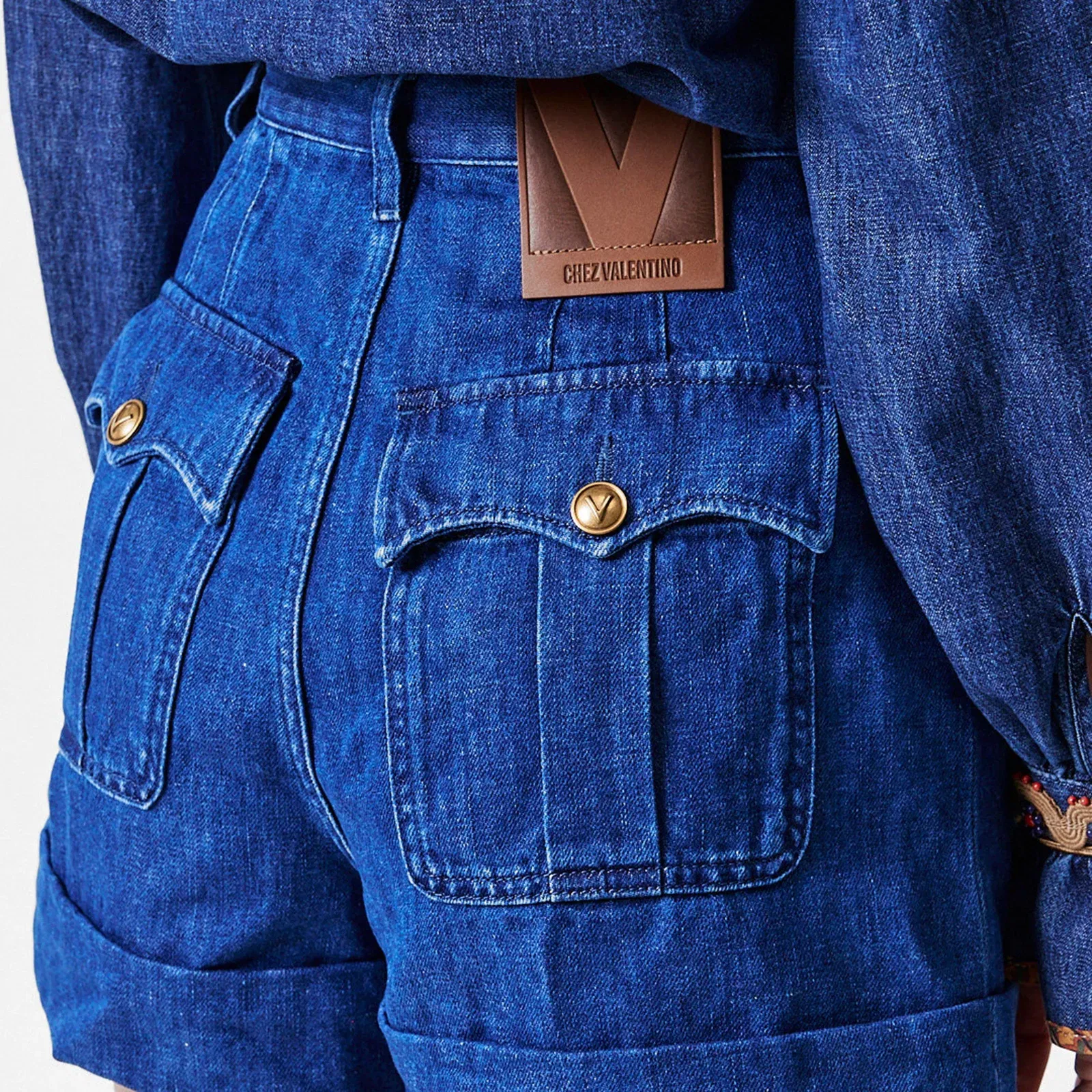 Logo Tailored Denim Shorts