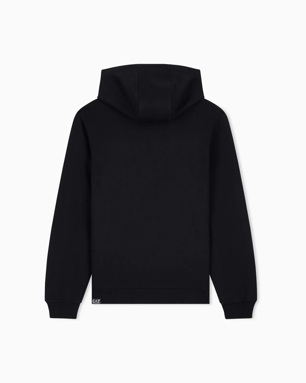 EA7 Regular fit hoodie Logo Series in cotton with ribbed details