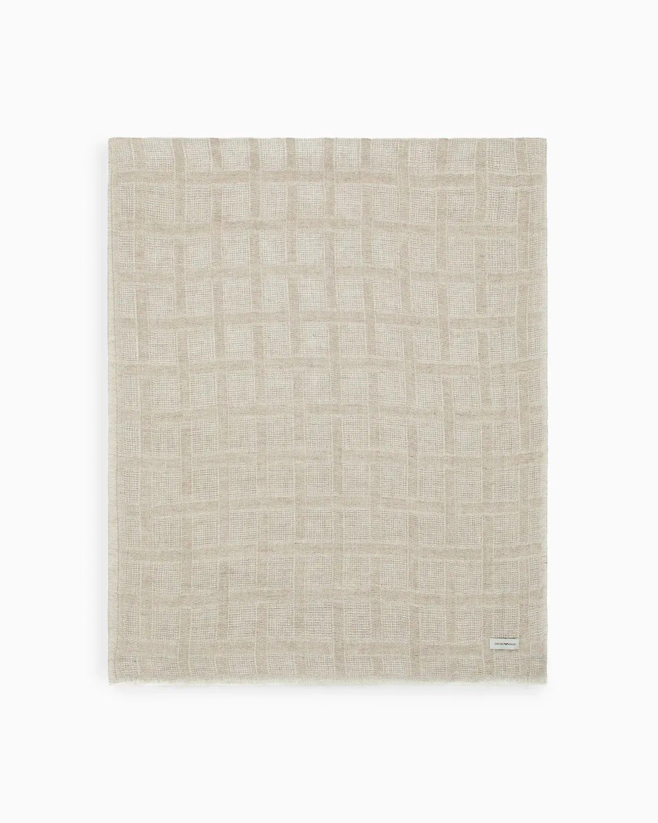 Emporio Armani Brushed linen scarf with lurex