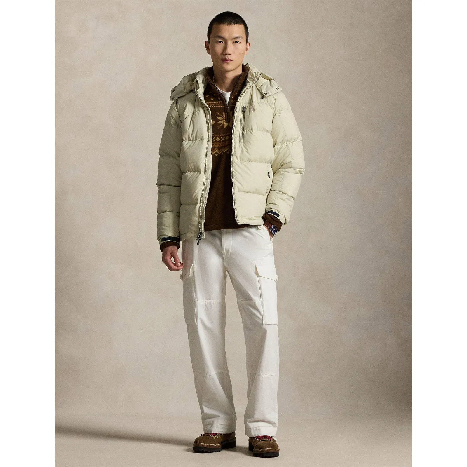 El Cap Water Resistant Duck Down Detachable Hood Short Puffer Jacket