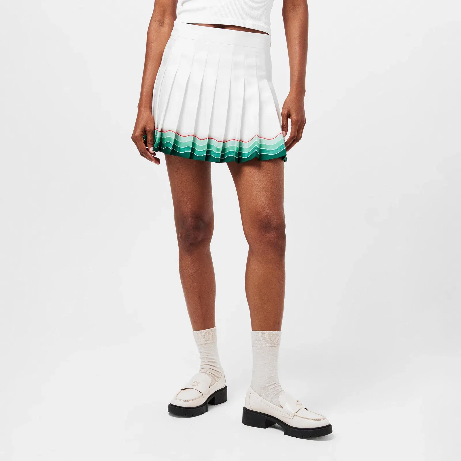 Pleat Pleated Mini Skirt