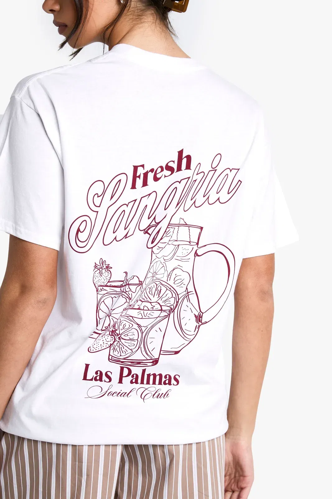 Fresh Sangria Printed Oversized T-shirt