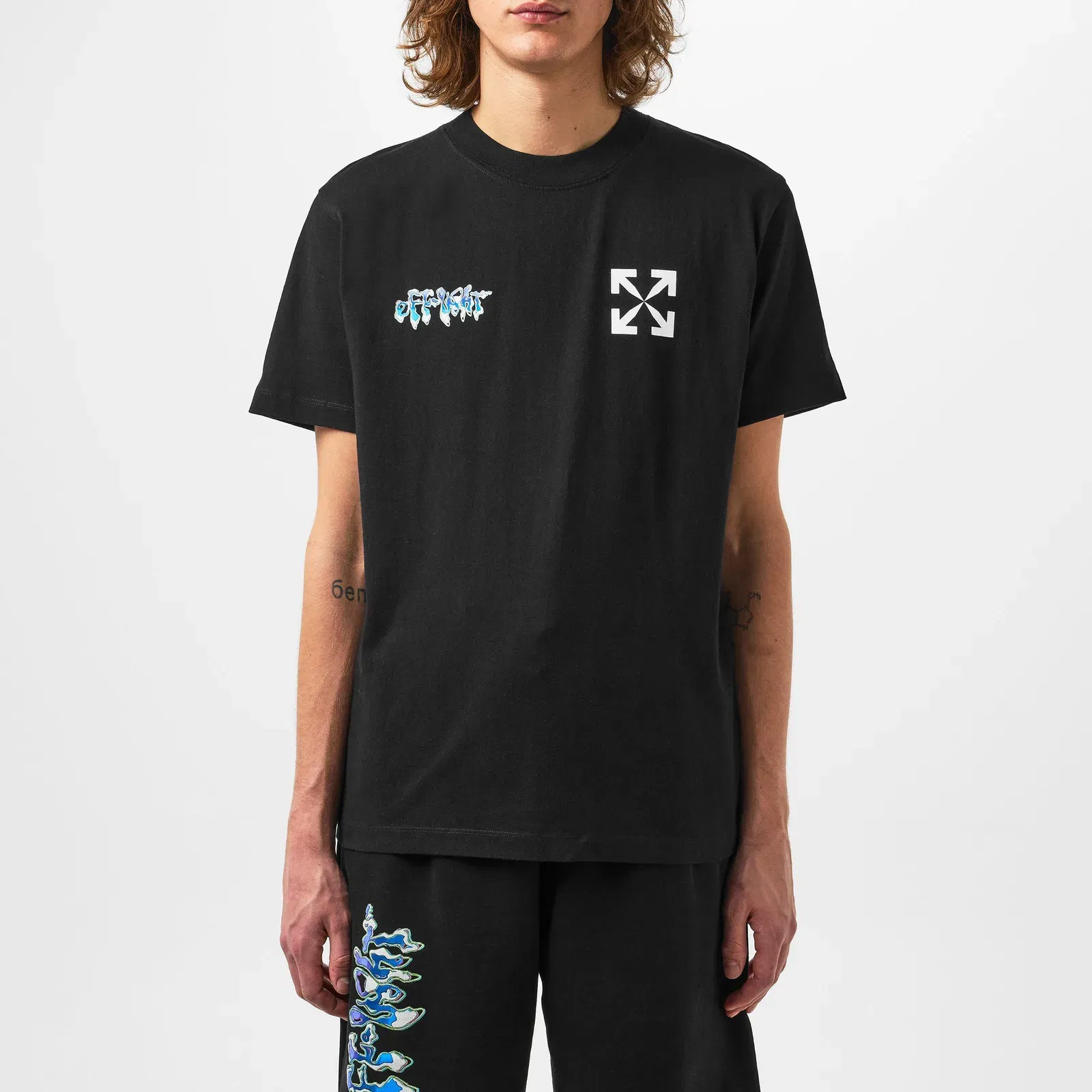 Liquid T-Shirt with Printed Logo Motif