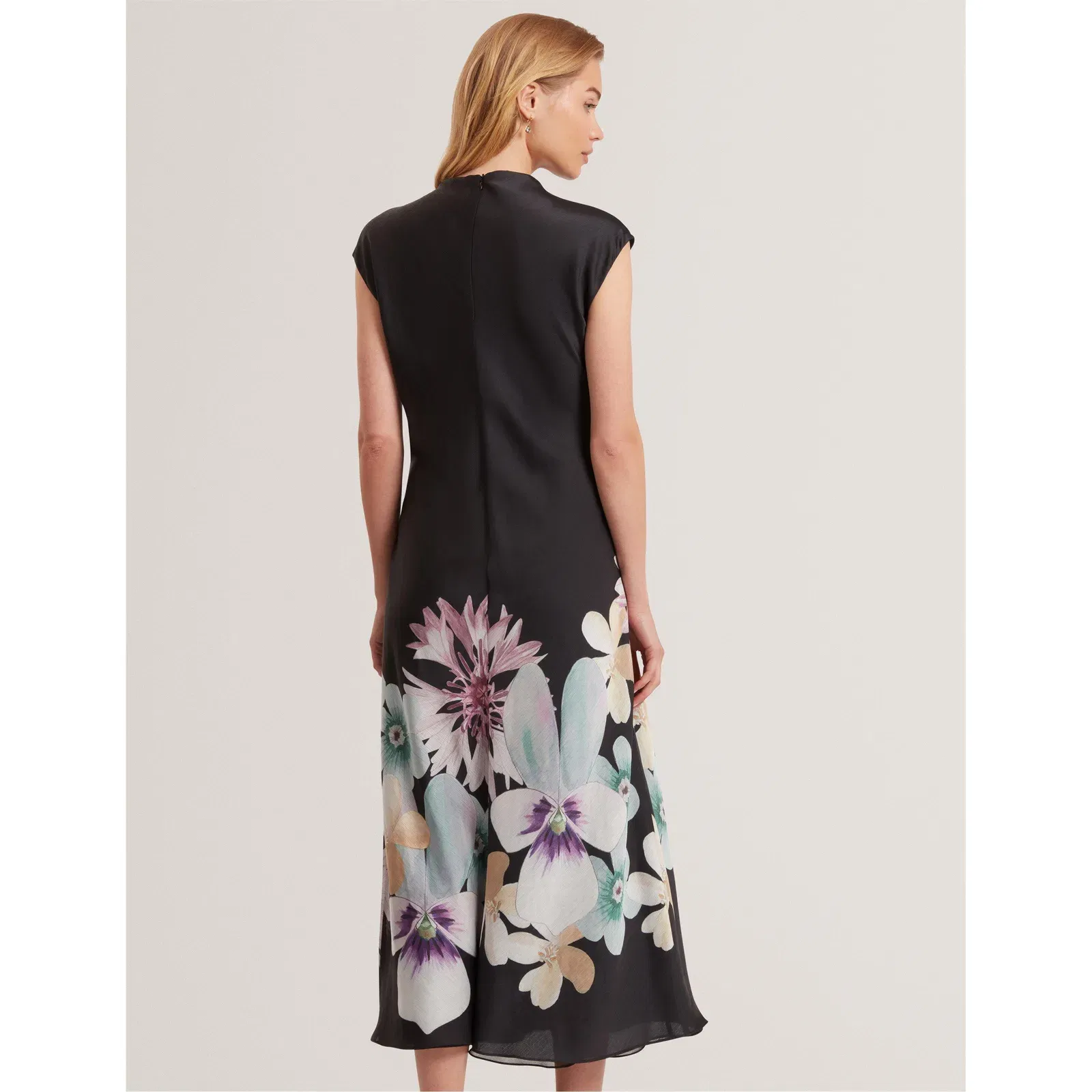 Drape Midi Slinky Dress