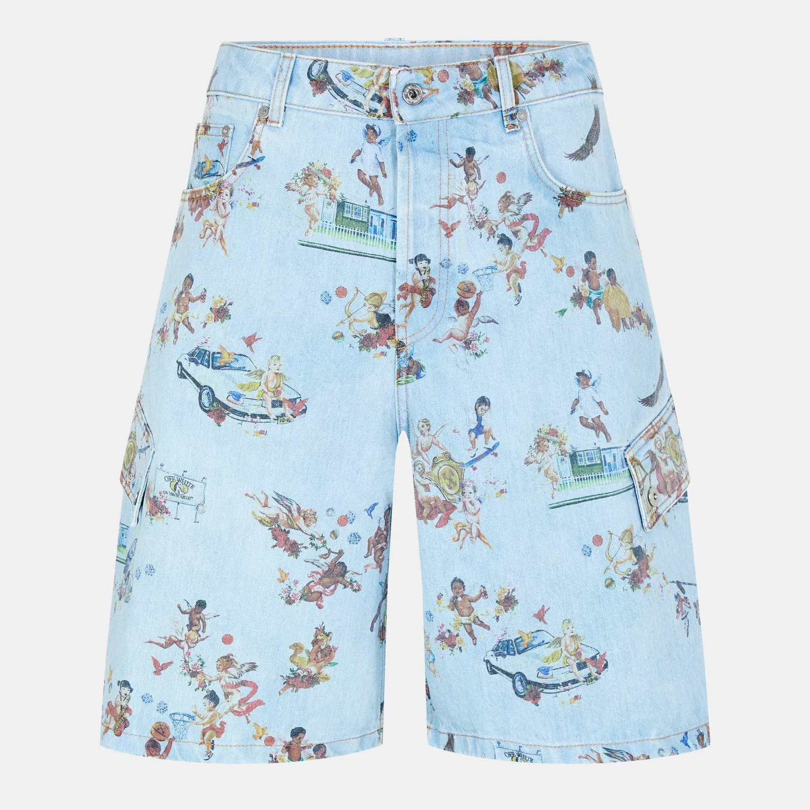 Low Rise Denim Shorts